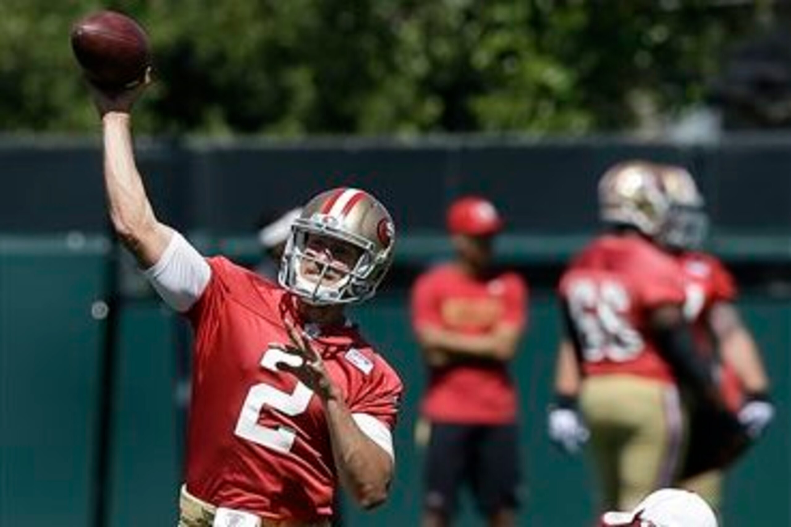 Gabbert has been showing off in camp, but practice isn't a game situation.