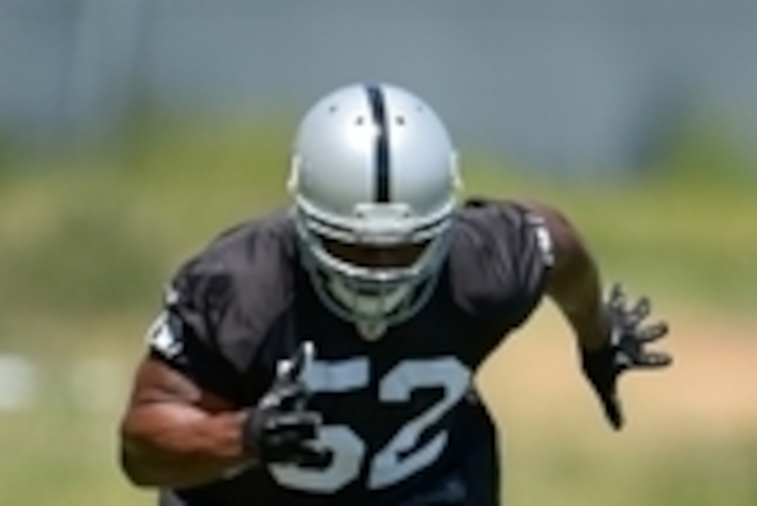 Jun 17, 2014; Alameda, CA, USA; Oakland Raiders linebacker Khalil Mack (52) at minicamp at Raiders Practice Facility. Mandatory Credit: Kirby Lee-USA TODAY Sports