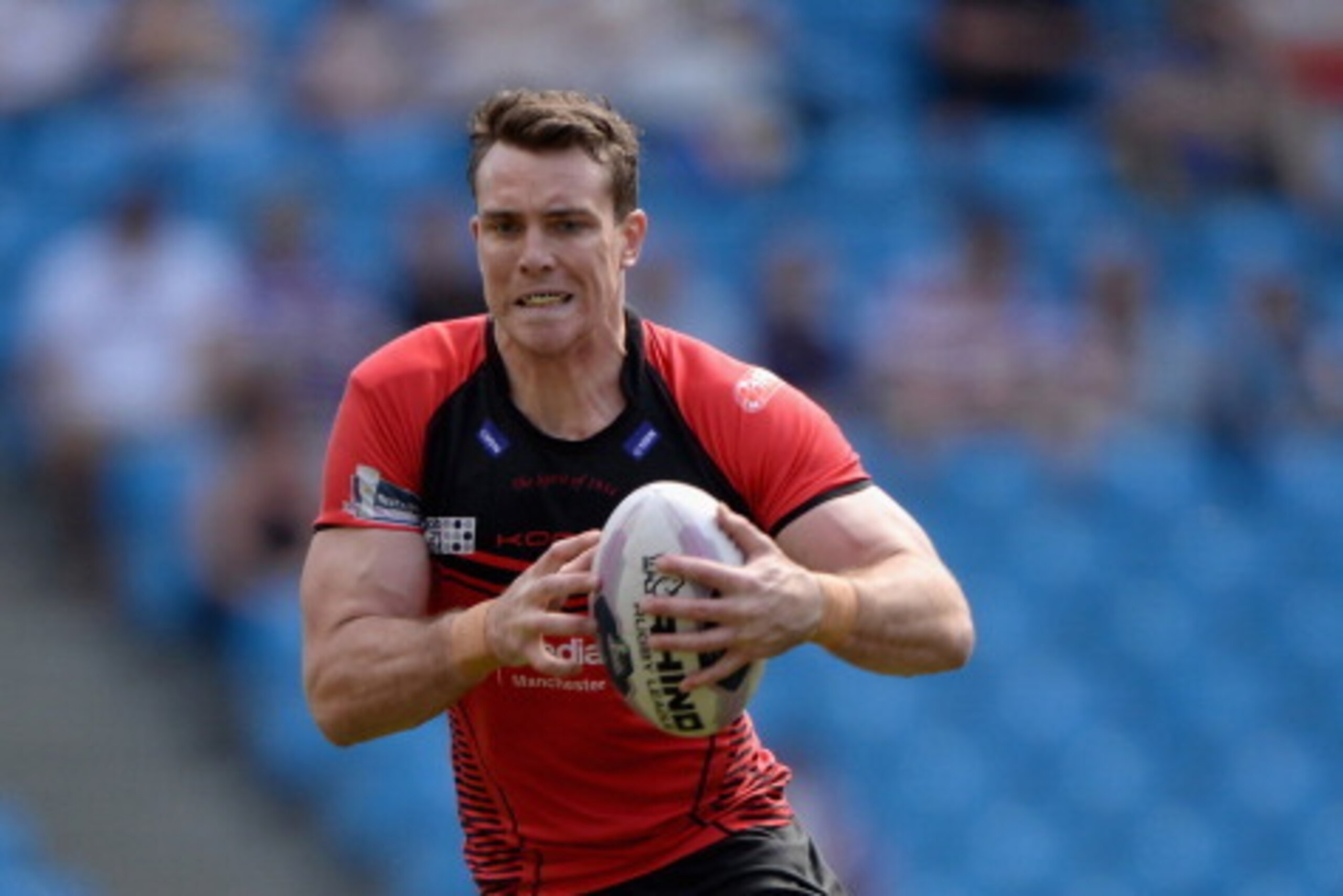 MANCHESTER, ENGLAND - MAY 17: Matty Ashurst of Salford Red Devils in action during the Super League match between Widnes Vikings and Salford Red Devils at Etihad Stadium on May 17, 2014 in Manchester, England. (Photo by Gareth Copley/Getty Images) MANCHESTER, ENGLAND - MAY 17: Matty Ashurst of Salford Red Devils in action during the Super League match between Widnes Vikings and Salford Red Devils at Etihad Stadium on May 17, 2014 in Manchester, England. (Photo by Gareth Copley/Getty Images)