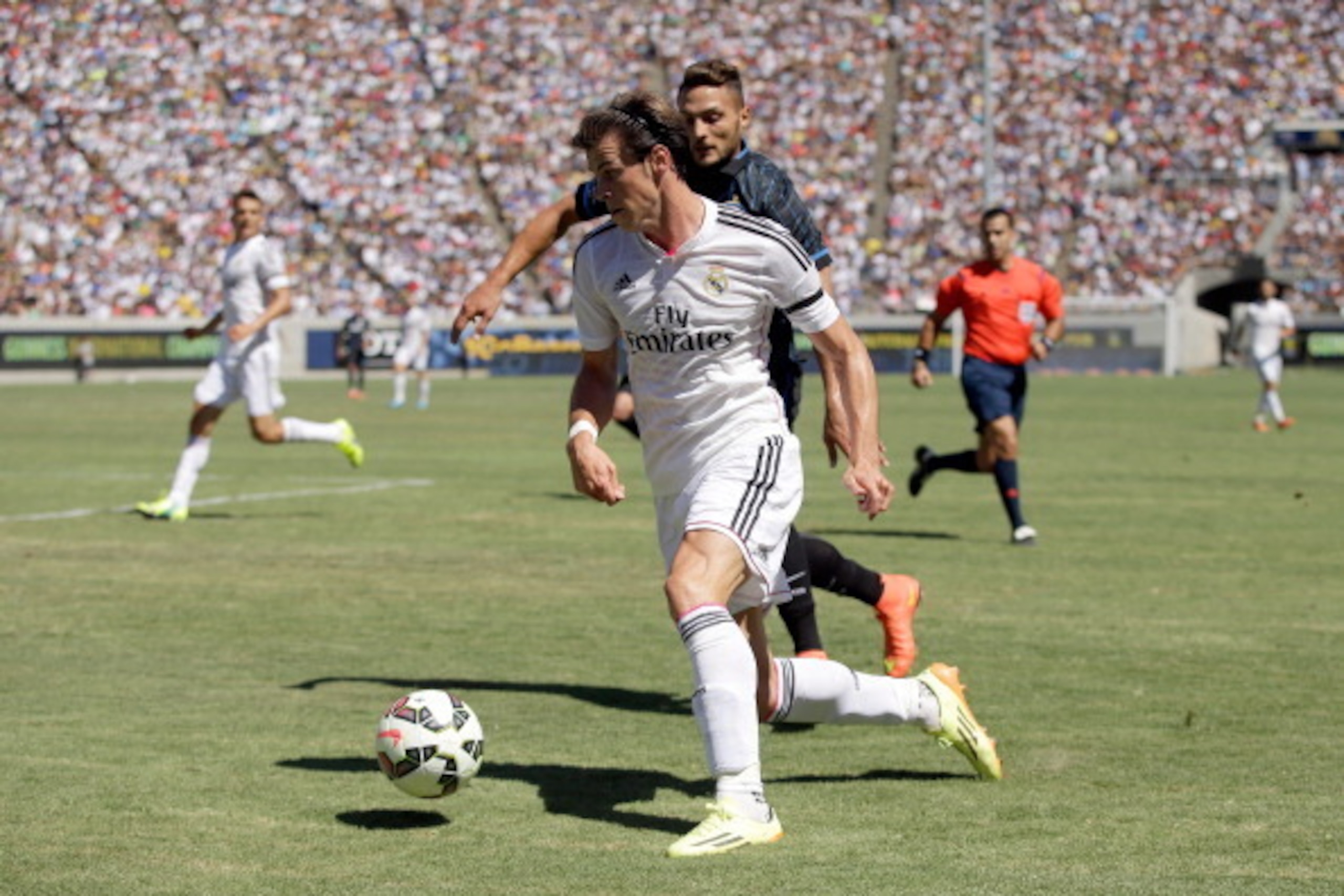 BERKELEY, CA - JULY 26:  Gareth Bale #11 of Real Madrid in action during their match against FC Internazionale in the International Champions Cup 2014 at California Memorial Stadium on July 26, 2014 in Berkeley, California.  (Photo by Ezra Shaw/Getty Imag