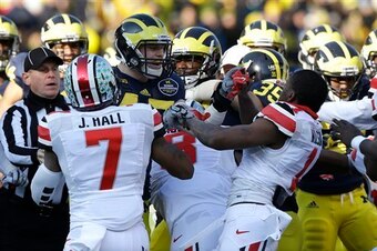 It's always heated when Ohio State and Michigan meet on the field.