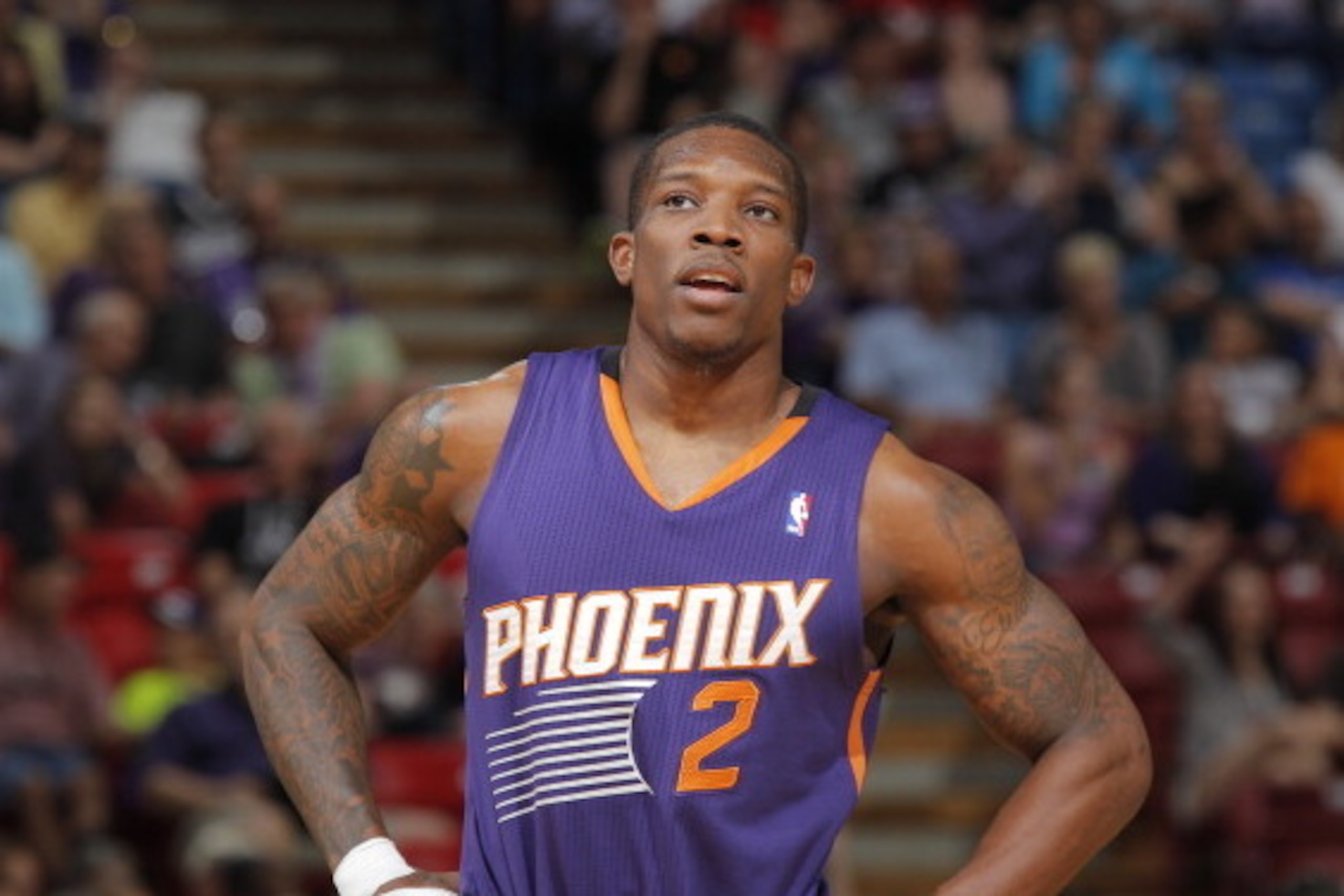 SACRAMENTO, CA - APRIL 16: Eric Bledsoe #2 of the Phoenix Suns in a game against the Sacramento Kings on April16, 2014 at Sleep Train Arena in Sacramento, California. NOTE TO USER: User expressly acknowledges and agrees that, by downloading and or using t