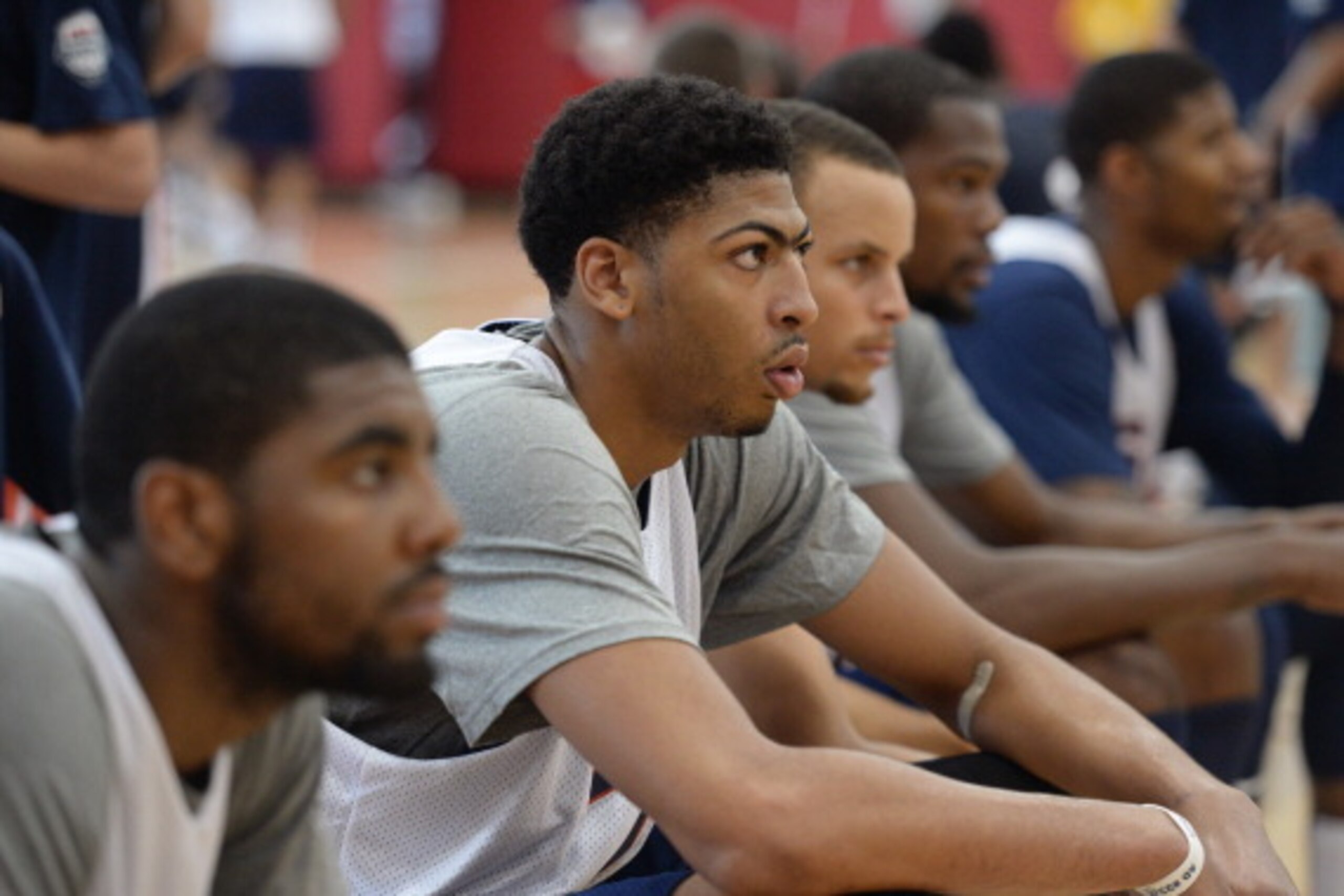 LAS VEGAS, NV - JULY 29:  Anthony Davis #42 of the USA Mens Basketball team during practice at the Mendenhall Center at the University of Nevada, Las Vegas on July 29, 2014 in Las Vegas, Nevada. NOTE TO USER: User expressly acknowledges and agrees that, b