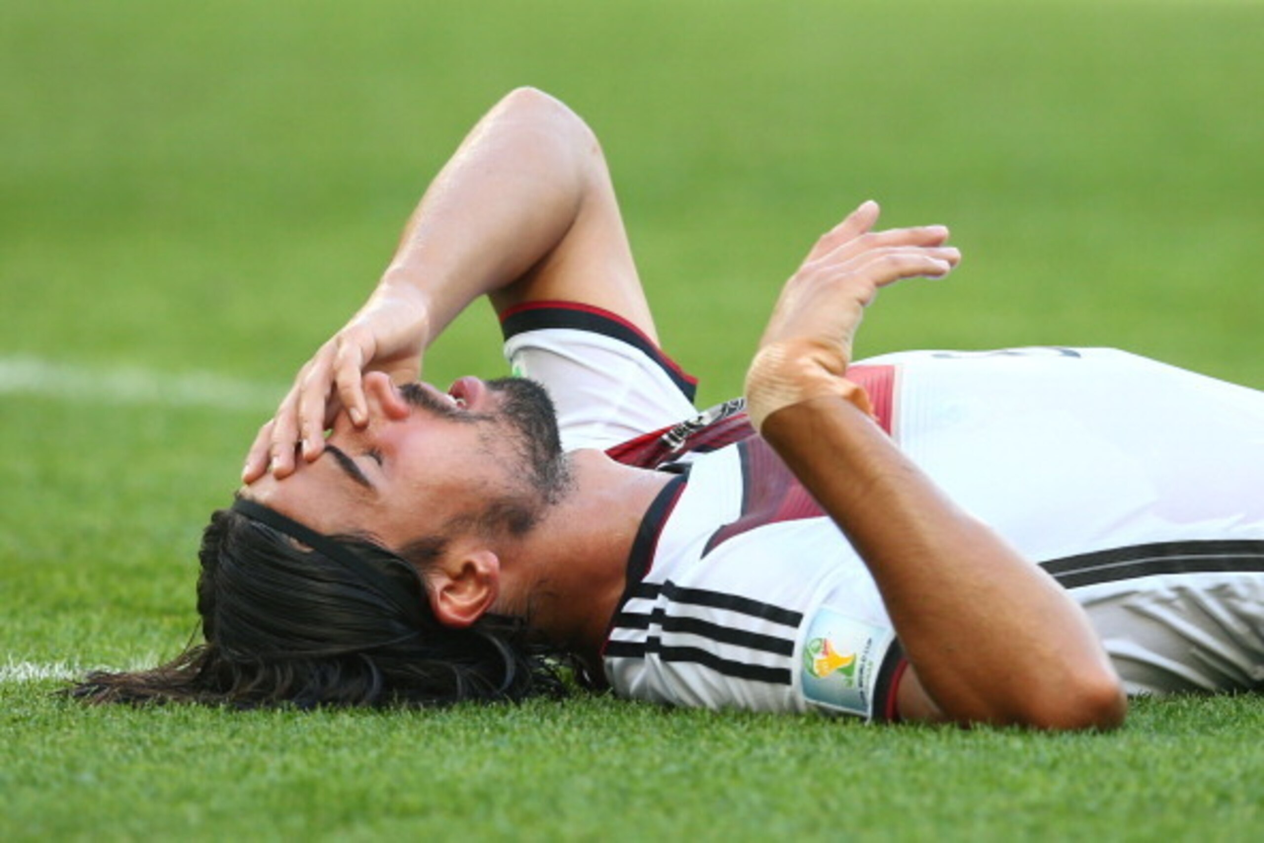 RIO DE JANEIRO, BRAZIL - JULY 04:  Sami Khedira of Germany reacts during the 2014 FIFA World Cup Brazil Quarter Final match between France and Germany at Maracana on July 4, 2014 in Rio de Janeiro, Brazil.  (Photo by Julian Finney/Getty Images)