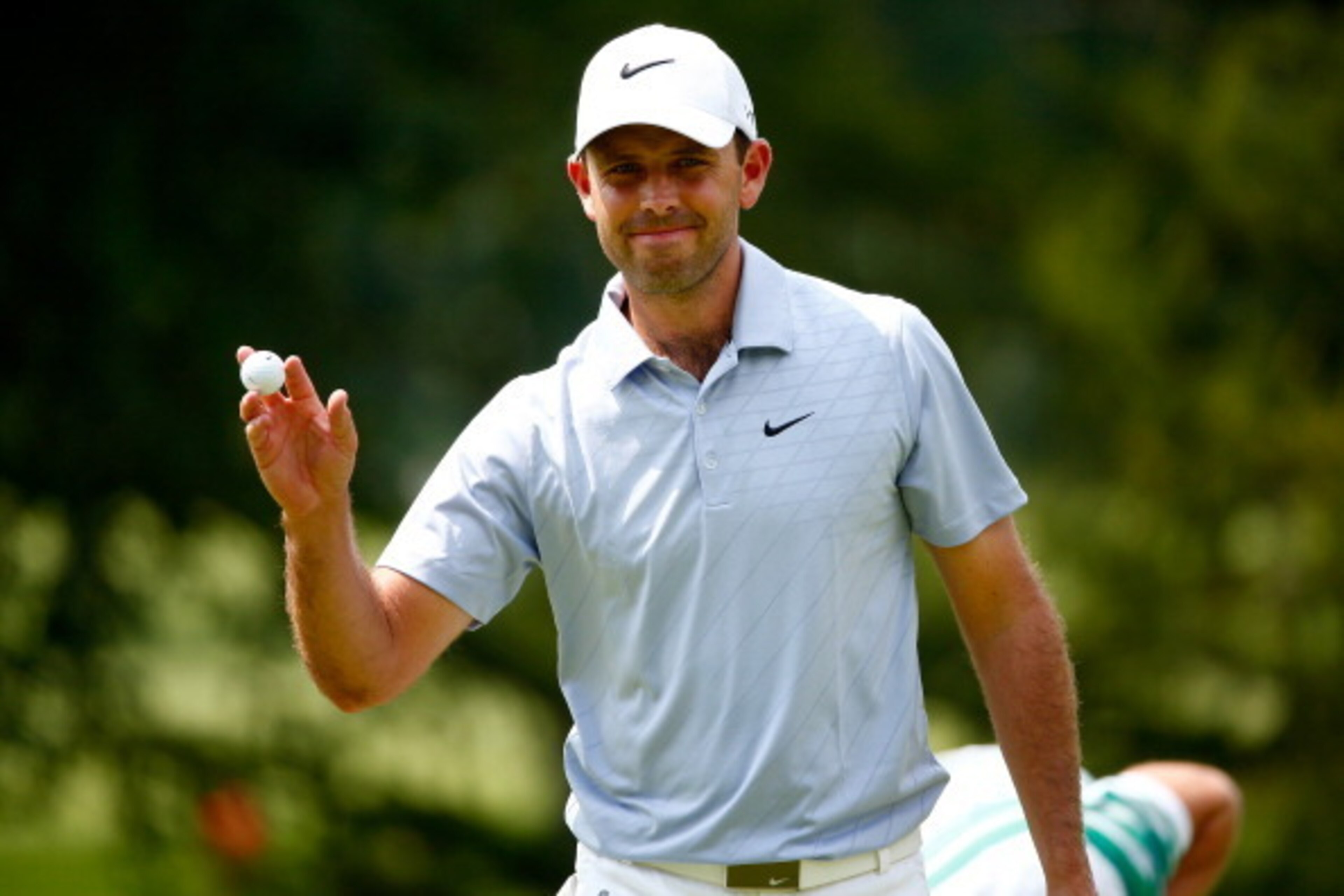 AKRON, OH - AUGUST 01:  Charl Schwartzel of South Africa reacts on the fifth green during the second round of the World Golf Championships-Bridgestone Invitational at Firestone Country Club South Course on August 1, 2014 in Akron, Ohio.  (Photo by Sam Gre