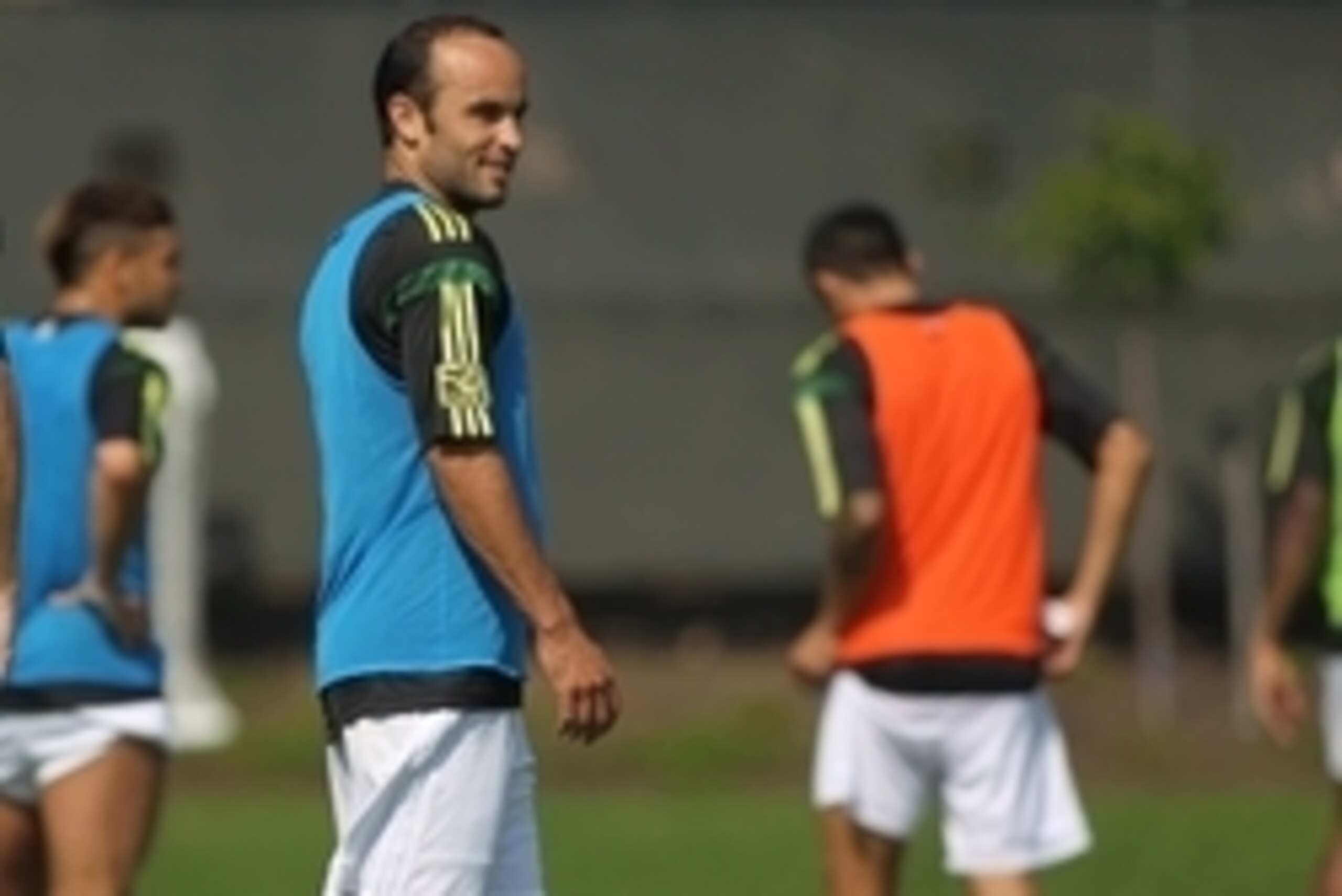 Aug 4, 2014; Portland, OR, USA; MLS All Star player Landon Donovan during a training session in advance of the 2014 MLS All Star Game at the Timbers Training Center. Mandatory Credit: Craig Mitchelldyer-USA TODAY Sports