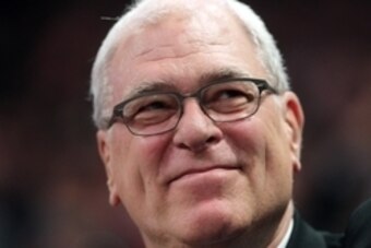 Mar 19, 2014; New York, NY, USA; New York Knicks new president Phil Jackson sits in the stands during the first quarter of a game against the Indiana Pacers at Madison Square Garden. Mandatory Credit: Brad Penner-USA TODAY Sports