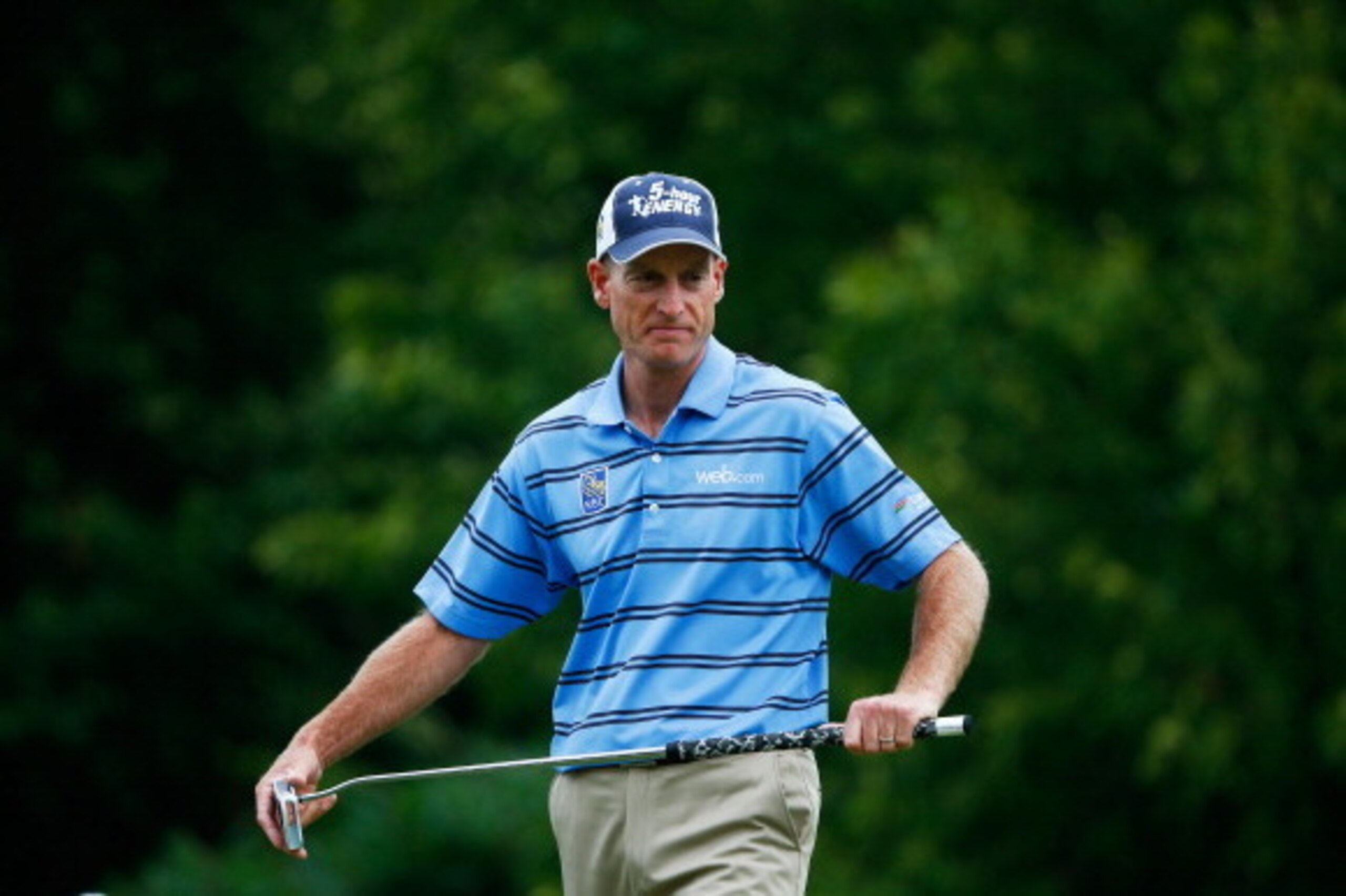 MONTREAL, QC - JULY 27:  Jim Furyk waits to putt on the 12th green during the final round of the RBC Canadian Open at the Royal Montreal Golf Club on July 27, 2014 in Montreal, Quebec, Canada.  (Photo by Sam Greenwood/Getty Images)