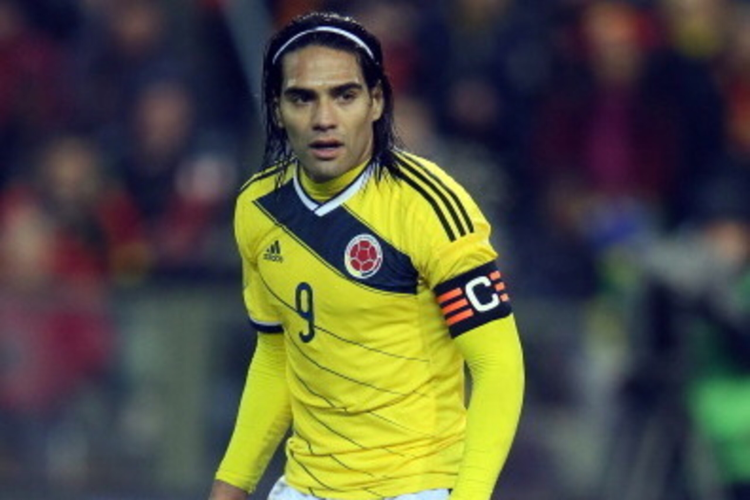 BRUSSELS, BELGIUM - NOVEMBER 14: Radamel Falcao of Colombia looks onl during the international friendly match between Belgium and Colombia at King Badouin stadium on November 14, 2013 in Brussels, Belgium.  (Photo by Christof Koepsel/Getty Images)