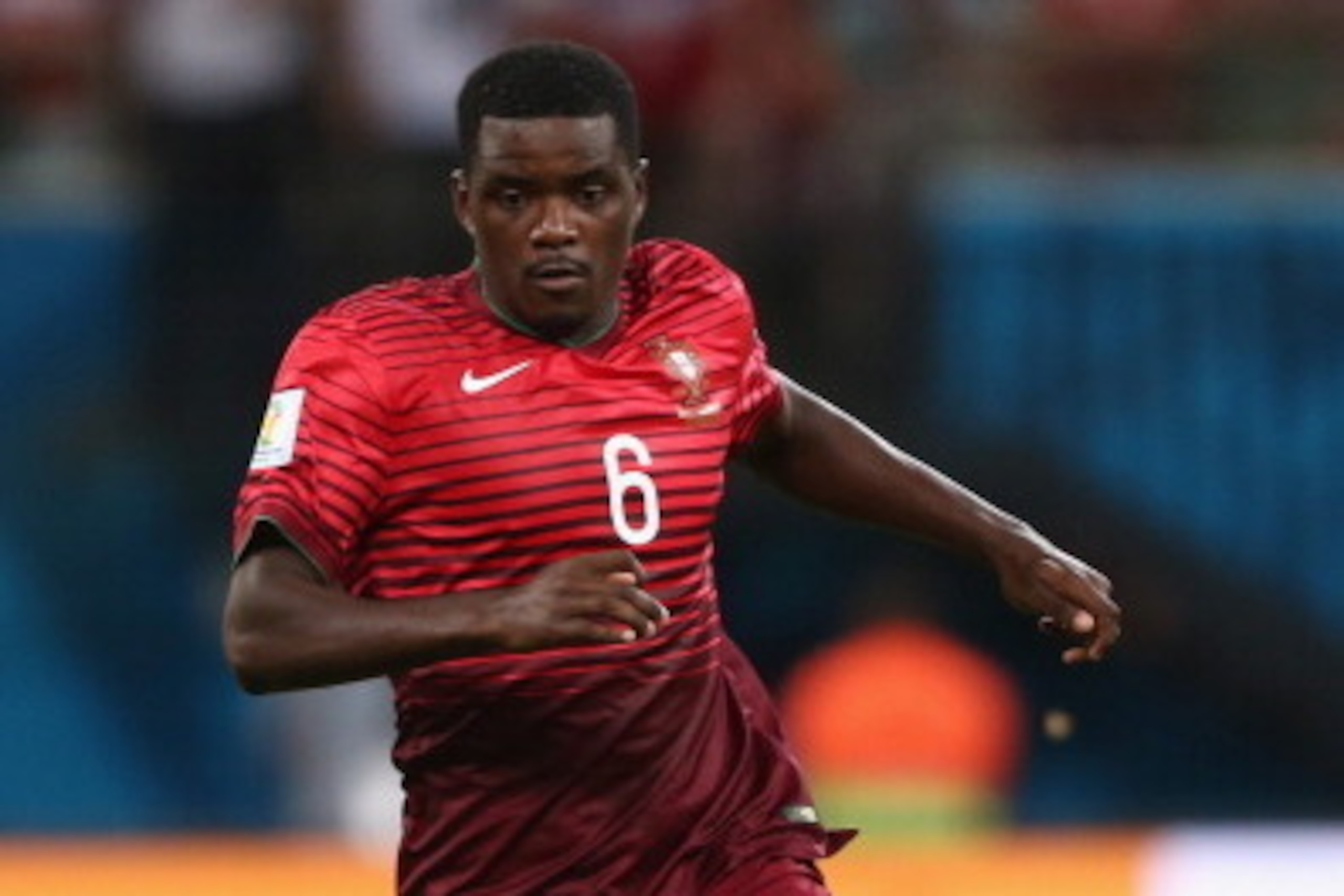 MANAUS, BRAZIL - JUNE 22: William Carvalho of Portugal controls the ball during the 2014 FIFA World Cup Brazil Group G match between the United States and Portugal at Arena Amazonia on June 22, 2014 in Manaus, Brazil. (Photo by Warren Little/Getty Image MANAUS, BRAZIL - JUNE 22: William Carvalho of Portugal controls the ball during the 2014 FIFA World Cup Brazil Group G match between the United States and Portugal at Arena Amazonia on June 22, 2014 in Manaus, Brazil. (Photo by Warren Little/Getty Image