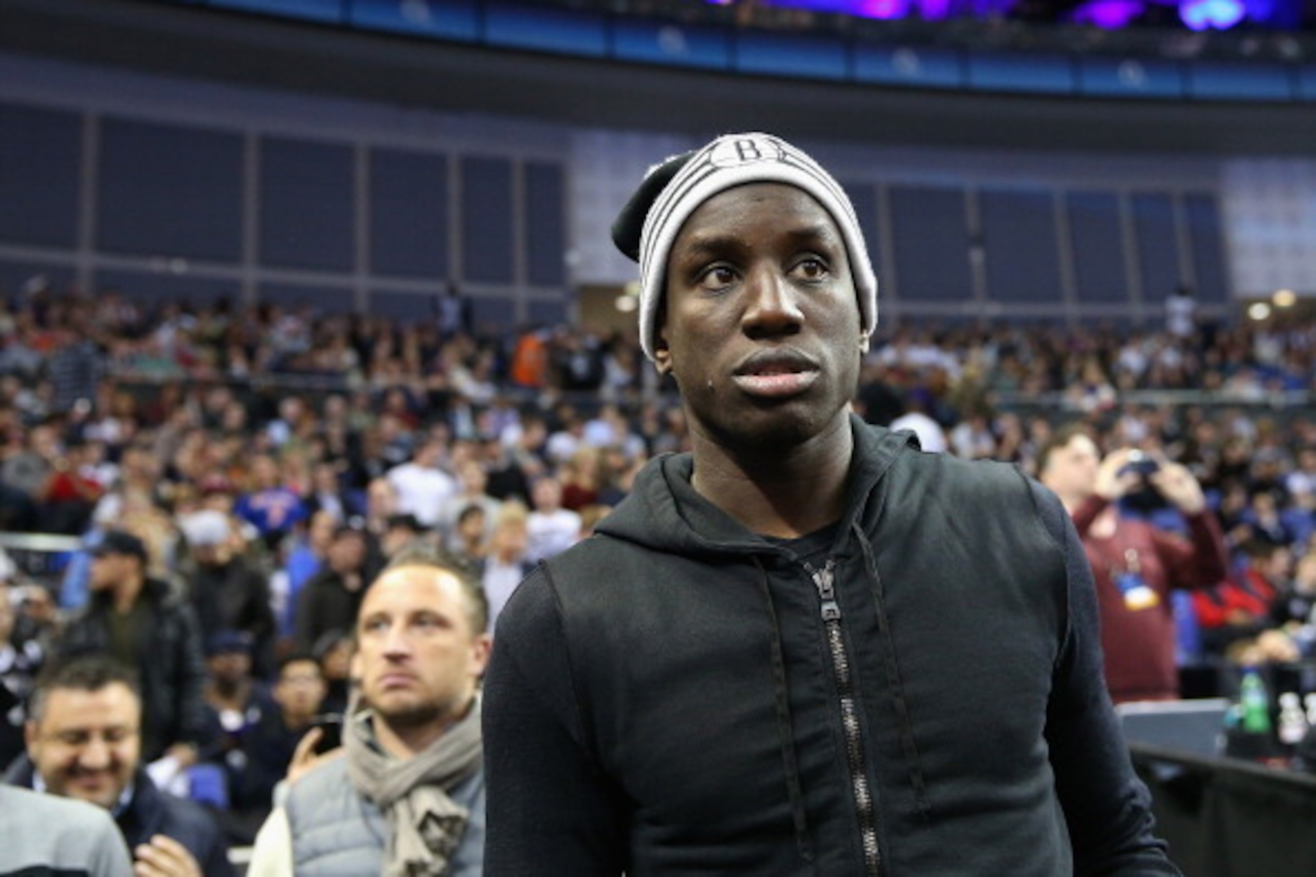 LONDON, ENGLAND - JANUARY 16: Demba Ba of Chelsea arrives during the Eastern Conference NBA match between Brooklyn Nets and Atlanta Hawks at O2 Arena on January 16, 2014 in London, England. (Photo by Julian Finney/Getty Images) LONDON, ENGLAND - JANUARY 16: Demba Ba of Chelsea arrives during the Eastern Conference NBA match between Brooklyn Nets and Atlanta Hawks at O2 Arena on January 16, 2014 in London, England. (Photo by Julian Finney/Getty Images)
