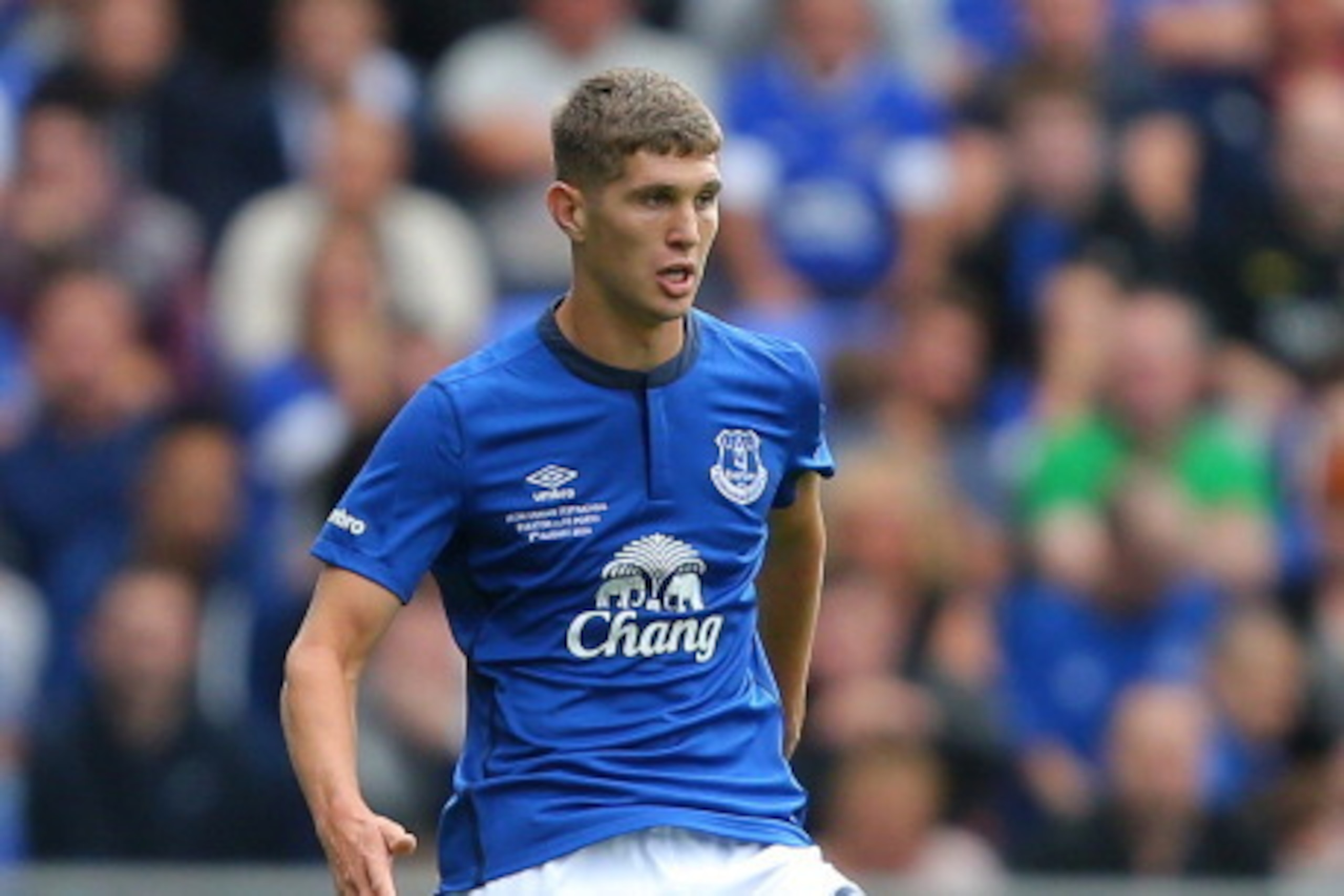 LIVERPOOL, ENGLAND - AUGUST 03: John Stones of Everton during the Pre-Season Friendly between Everton and Porto at Goodison Park on August 3, 2014 in Liverpool, England. (Photo by Dave Thompson/Getty Images) LIVERPOOL, ENGLAND - AUGUST 03: John Stones of Everton during the Pre-Season Friendly between Everton and Porto at Goodison Park on August 3, 2014 in Liverpool, England. (Photo by Dave Thompson/Getty Images)