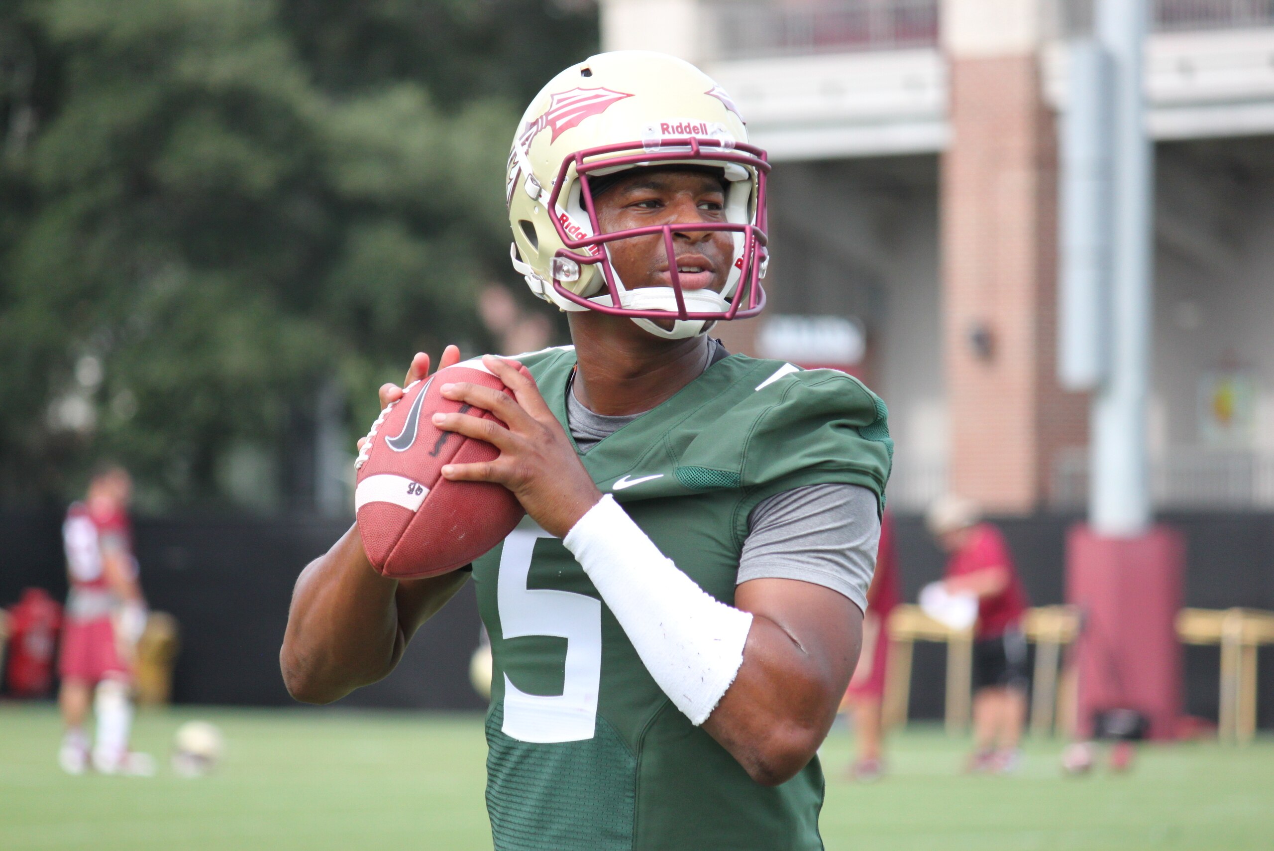 Jameis Winston has been working on his mechanics over the summer and in preseason practice.