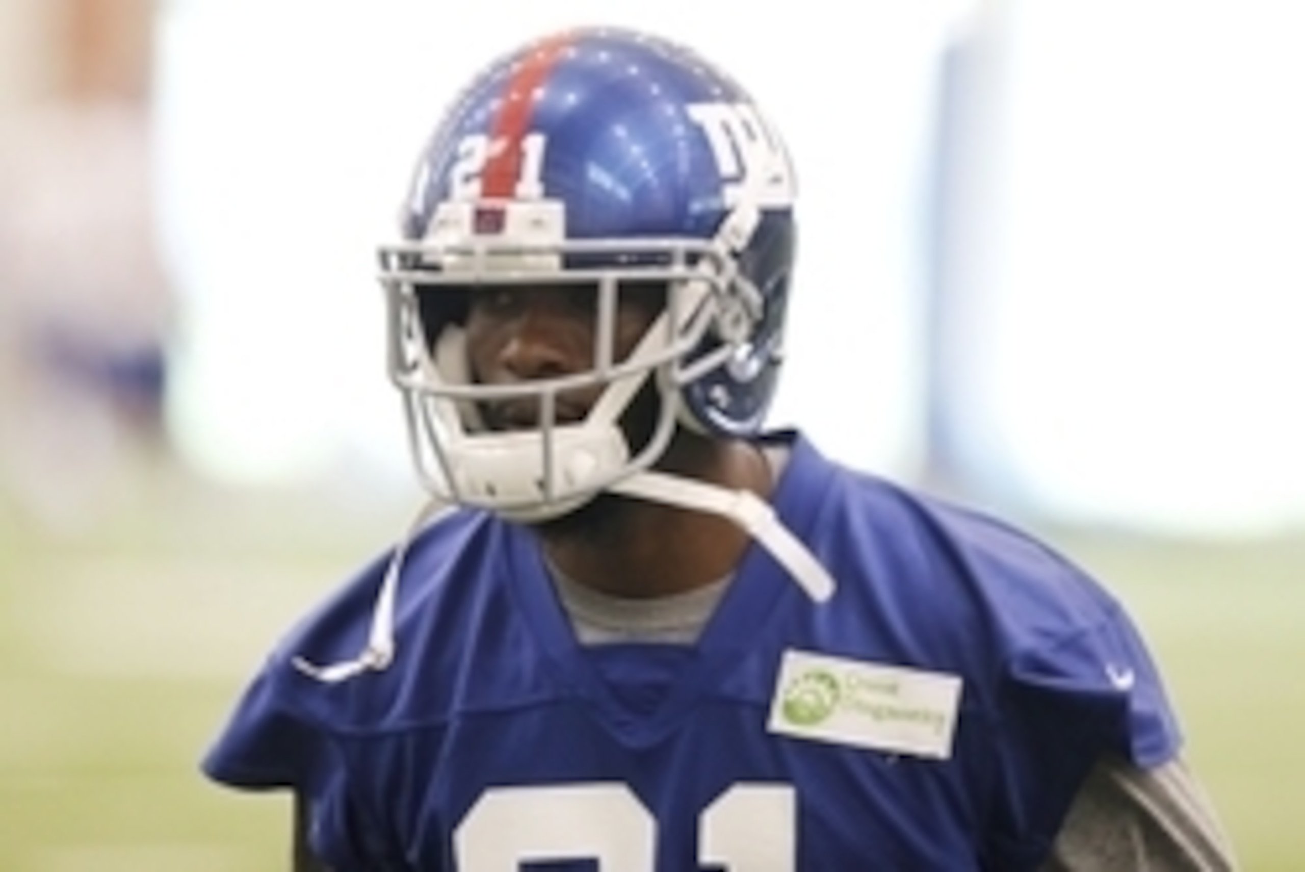 Jun 12, 2014; East Rutherford, NJ, USA; New York Giants cornerback Dominique Rodgers-Cromartie (21) participates during New York Giants minicamp at the Quest Diagnostics Training Center. William Perlman/The Star-Ledger-USA TODAY Sports Jun 12, 2014; East Rutherford, NJ, USA; New York Giants cornerback Dominique Rodgers-Cromartie (21) participates during New York Giants minicamp at the Quest Diagnostics Training Center. William Perlman/The Star-Ledger-USA TODAY Sports