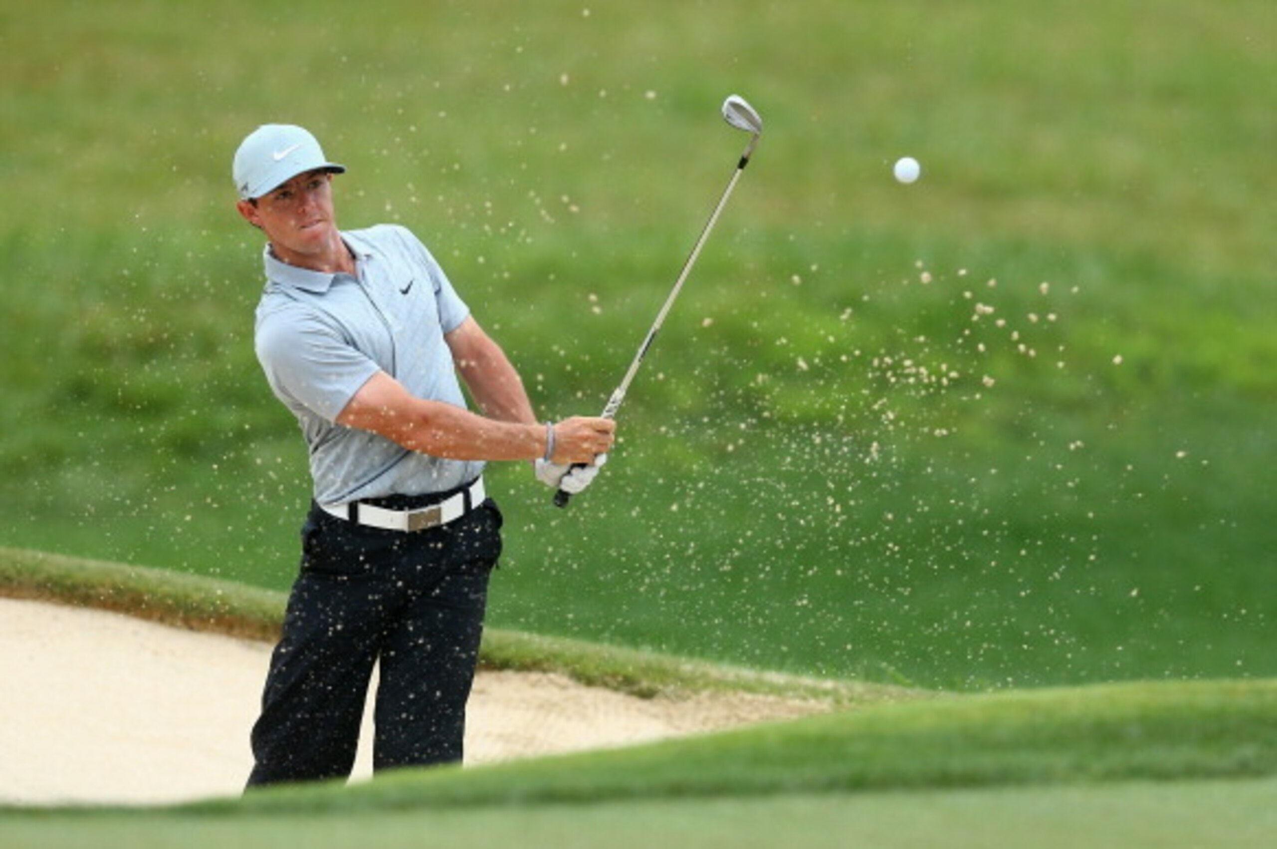 LOUISVILLE, KY - AUGUST 08: Rory McIlroy of Northern Ireland plays a bunker shot on the fifth hole during the second round of the 96th PGA Championship at Valhalla Golf Club on August 8, 2014 in Louisville, Kentucky. (Photo by Jeff Gross/Getty Images) LOUISVILLE, KY - AUGUST 08: Rory McIlroy of Northern Ireland plays a bunker shot on the fifth hole during the second round of the 96th PGA Championship at Valhalla Golf Club on August 8, 2014 in Louisville, Kentucky. (Photo by Jeff Gross/Getty Images)