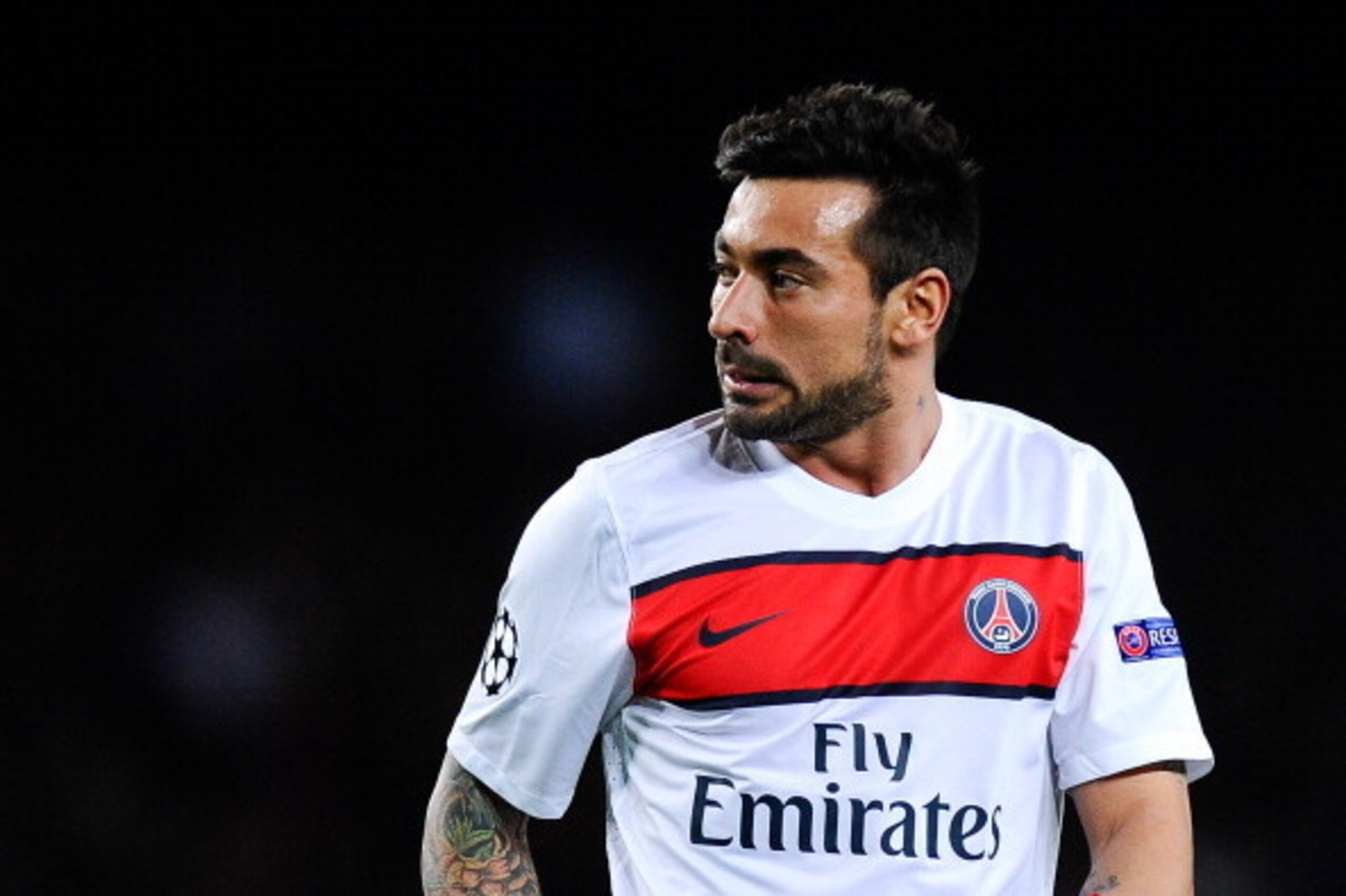 BARCELONA, SPAIN - APRIL 10:  Ezequiel Lavezzi of Paris Saint-Germain looks on during the UEFA Champions League quarter-final second leg match between Barcelona and Paris St Germain at Nou Camp on April 10, 2013 in Barcelona, Spain.  (Photo by David Ramos