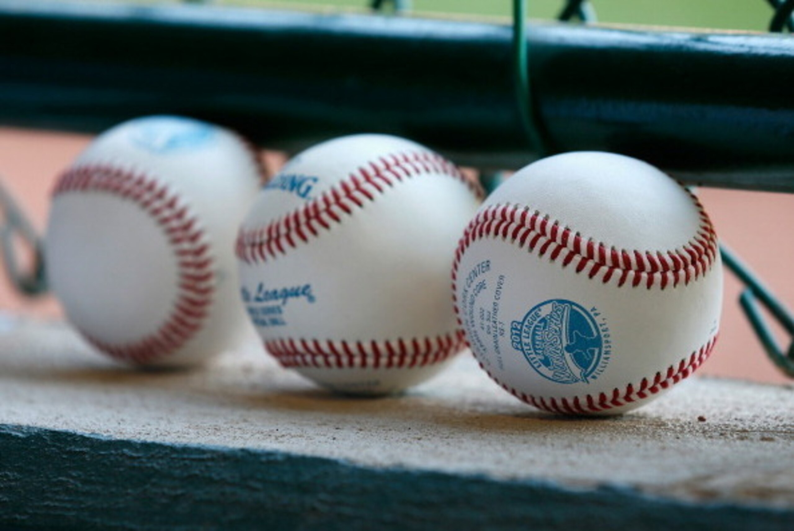 SOUTH WILLAMSPORT, PA - AUGUST 23: Baseballs sit on the ledge during the fifth inning of the team Mexico and Panama Little League World Series game on August 23, 2012 in South Willamsport, Pennsylvania.  (Photo by Rob Carr/Getty Images)