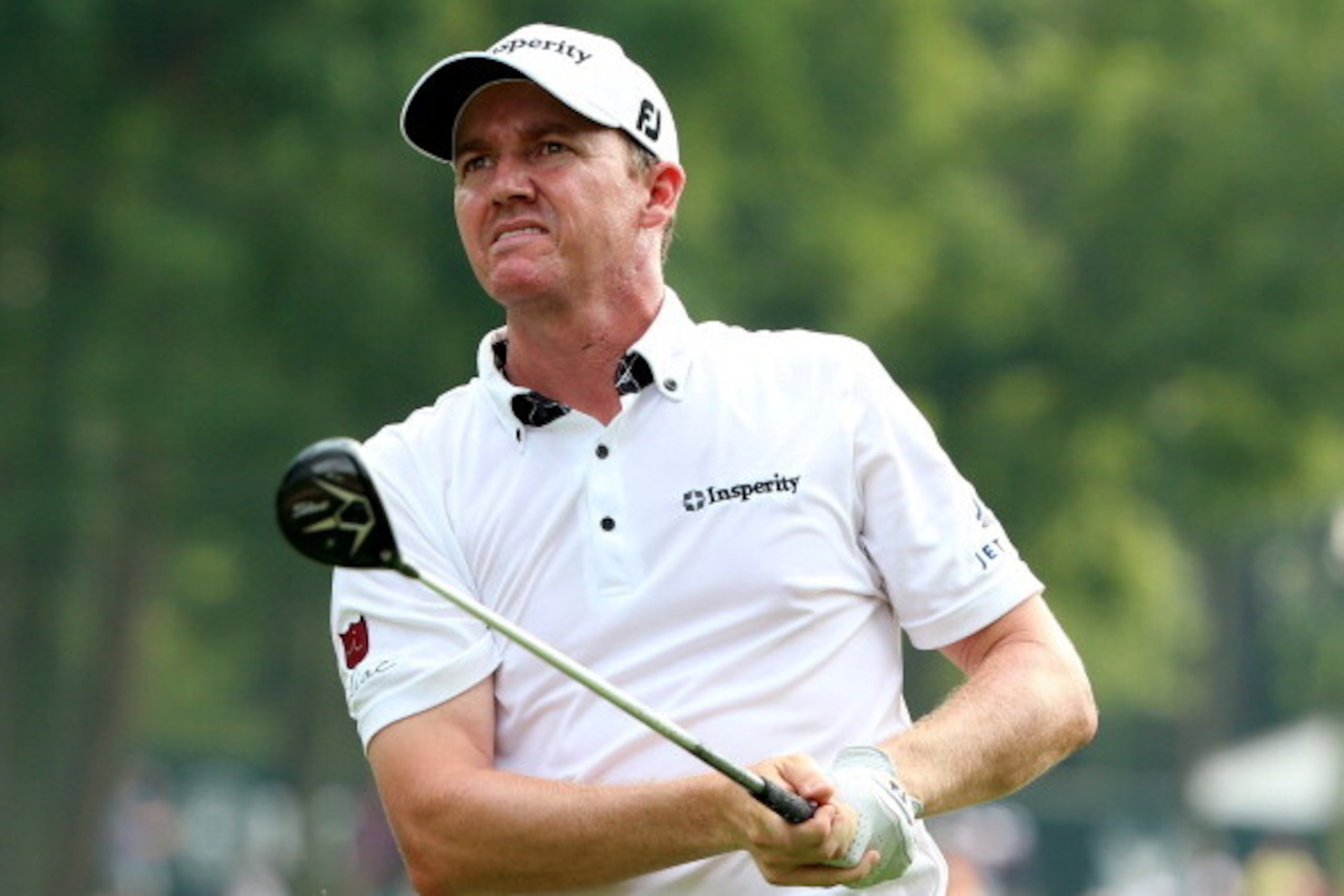 LOUISVILLE, KY - AUGUST 10:  Jimmy Walker of the United States hits a tee shot on the 15th hole during the final round of the 96th PGA Championship at Valhalla Golf Club on August 10, 2014 in Louisville, Kentucky.  (Photo by Andrew Redington/Getty Images)