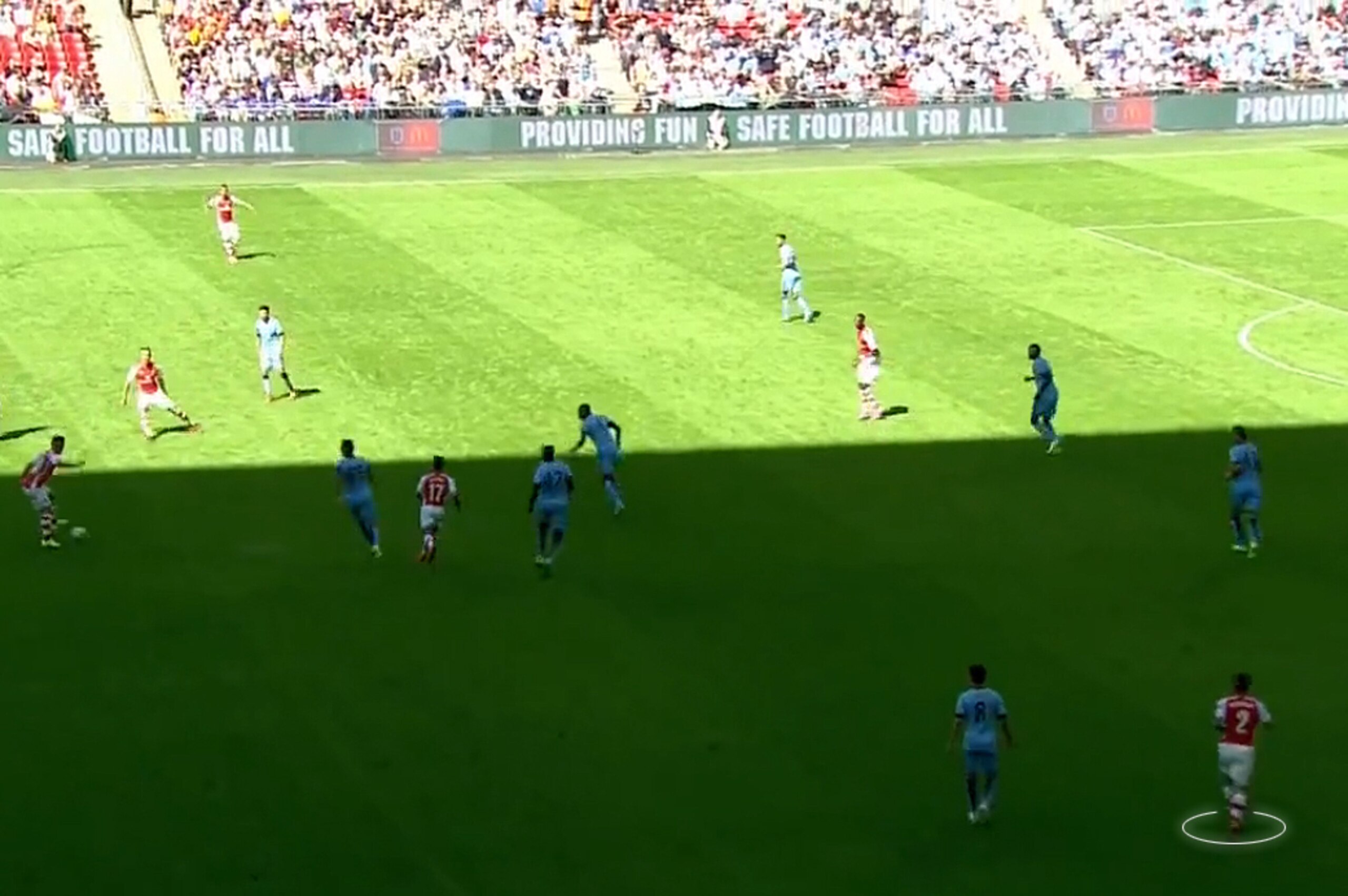 Debuchy sat high on Kolarov and forced Nasri back too.