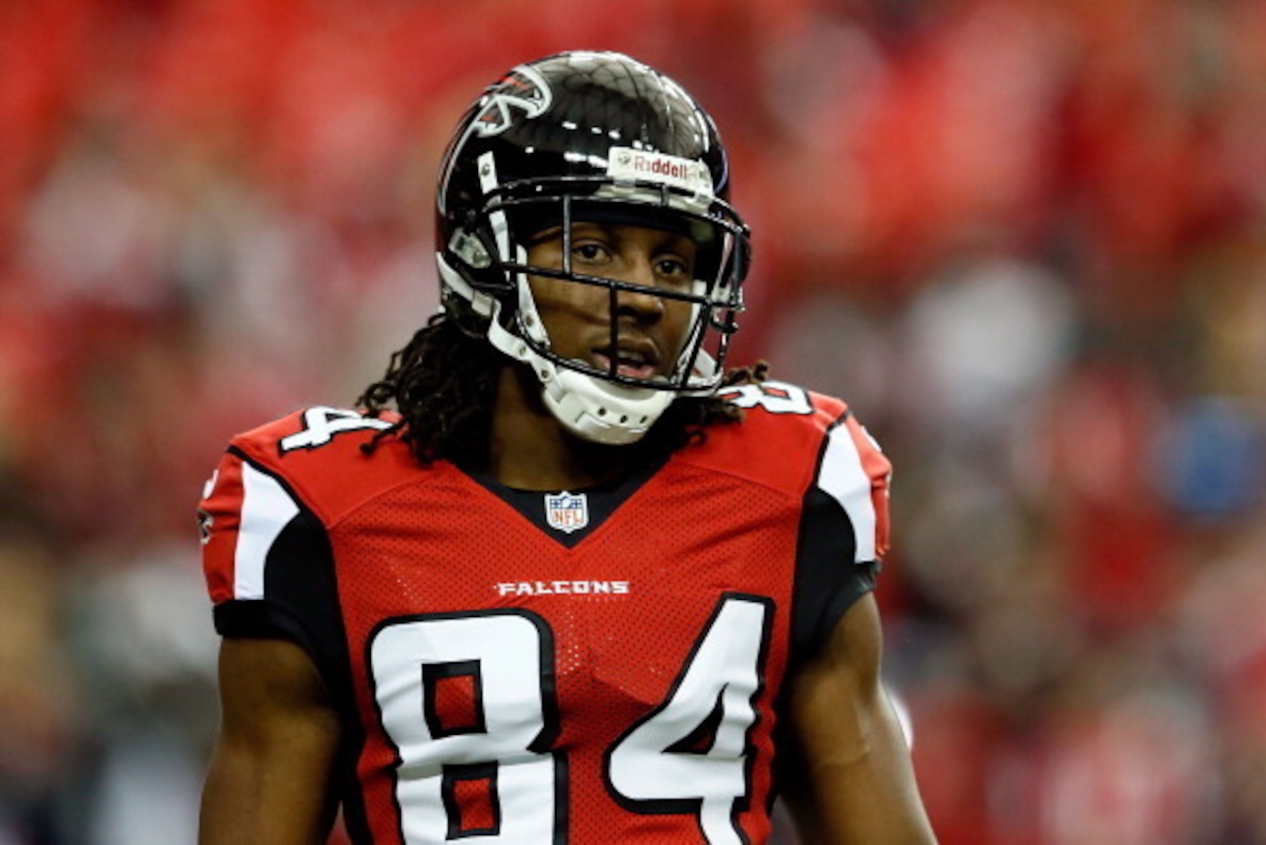 ATLANTA, GA - JANUARY 20:  Wide receiver Roddy White #84 of the Atlanta Falcons looks on before taking on the San Francisco 49ers in the NFC Championship game at the Georgia Dome on January 20, 2013 in Atlanta, Georgia.  (Photo by Kevin C. Cox/Getty Image