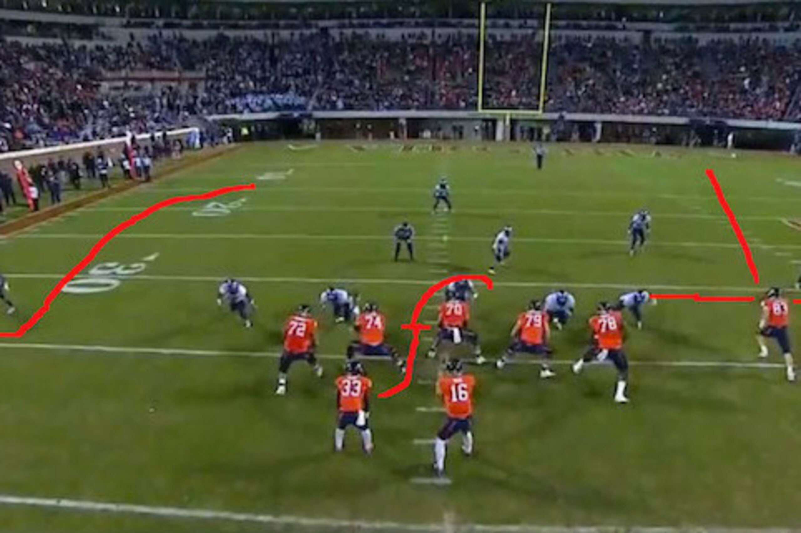 Having one running back allows more outside route combinations.