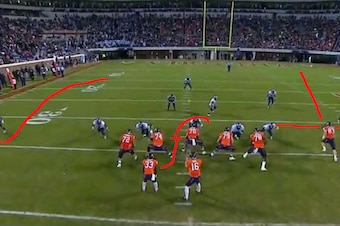 Having one running back allows more outside route combinations. Having one running back allows more outside route combinations.