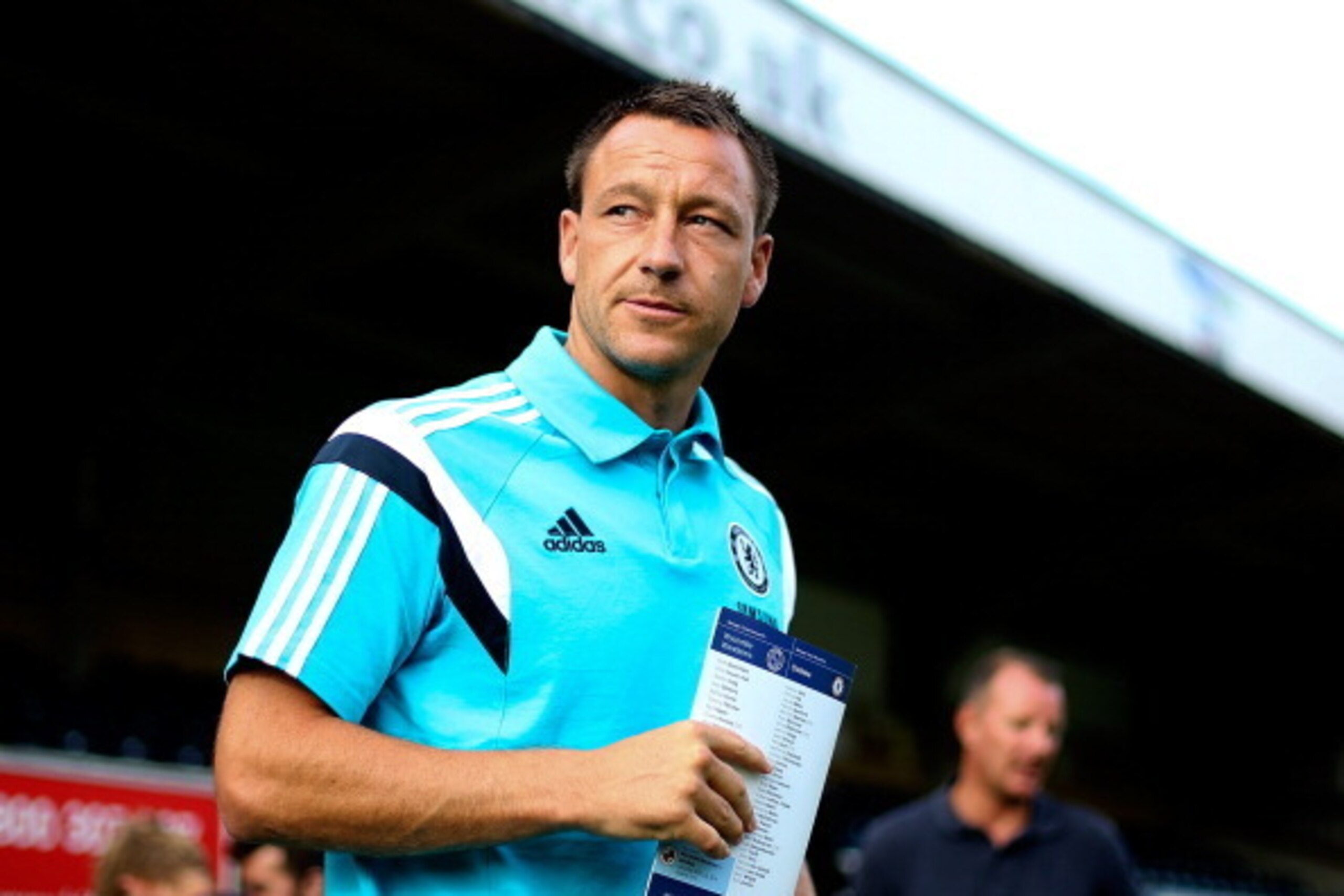 HIGH WYCOMBE, ENGLAND - JULY 16: John Terry of Chelsea arrives at the ground prior to the pre season friendly match between Wycombe Wanderers and Chelsea at Adams Park on July 16, 2014 in High Wycombe, England.  (Photo by Ben Hoskins/Getty Images)