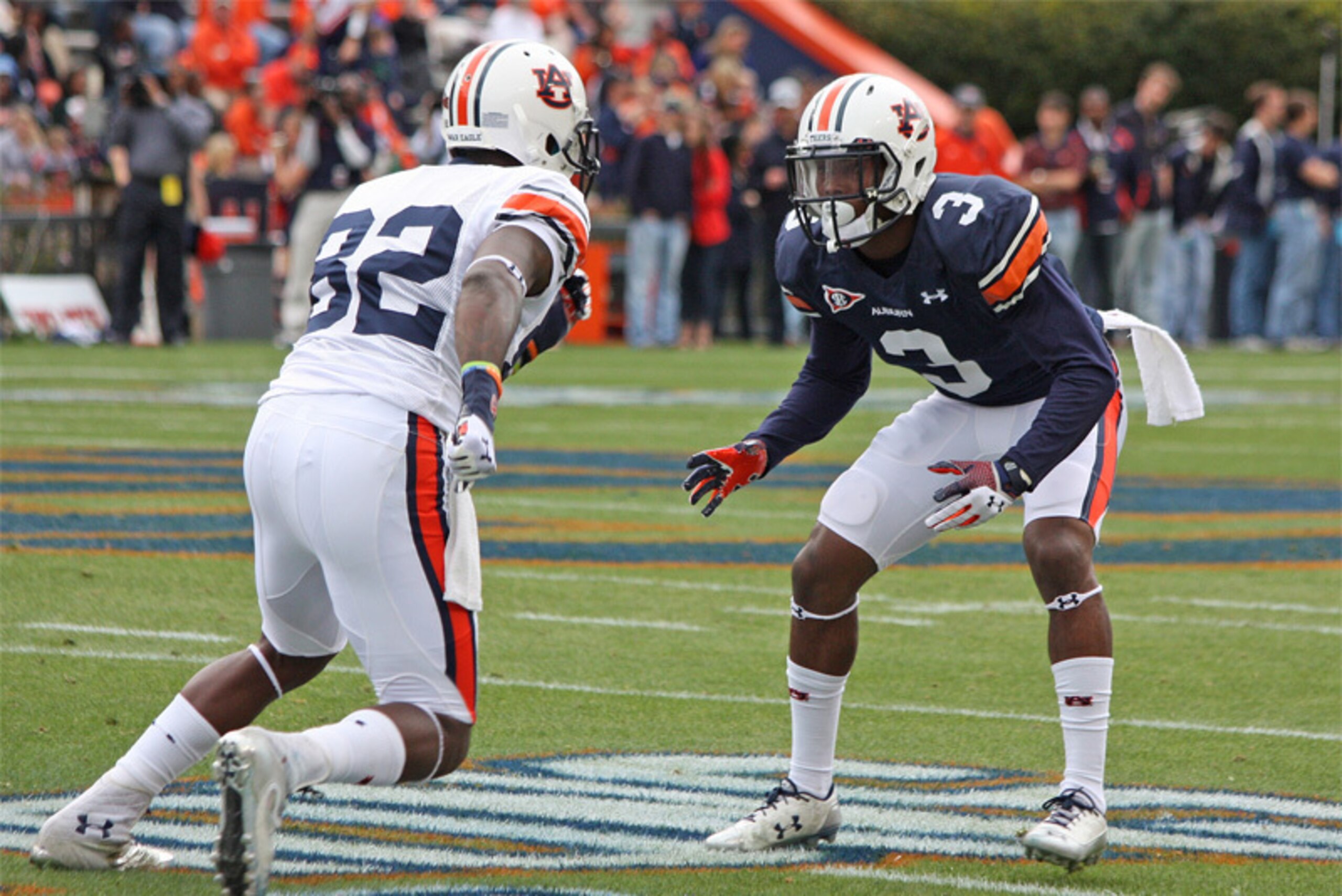 Ray and CB Jonathan Jones at 2014 A-Day Game Ray and CB Jonathan Jones at 2014 A-Day Game