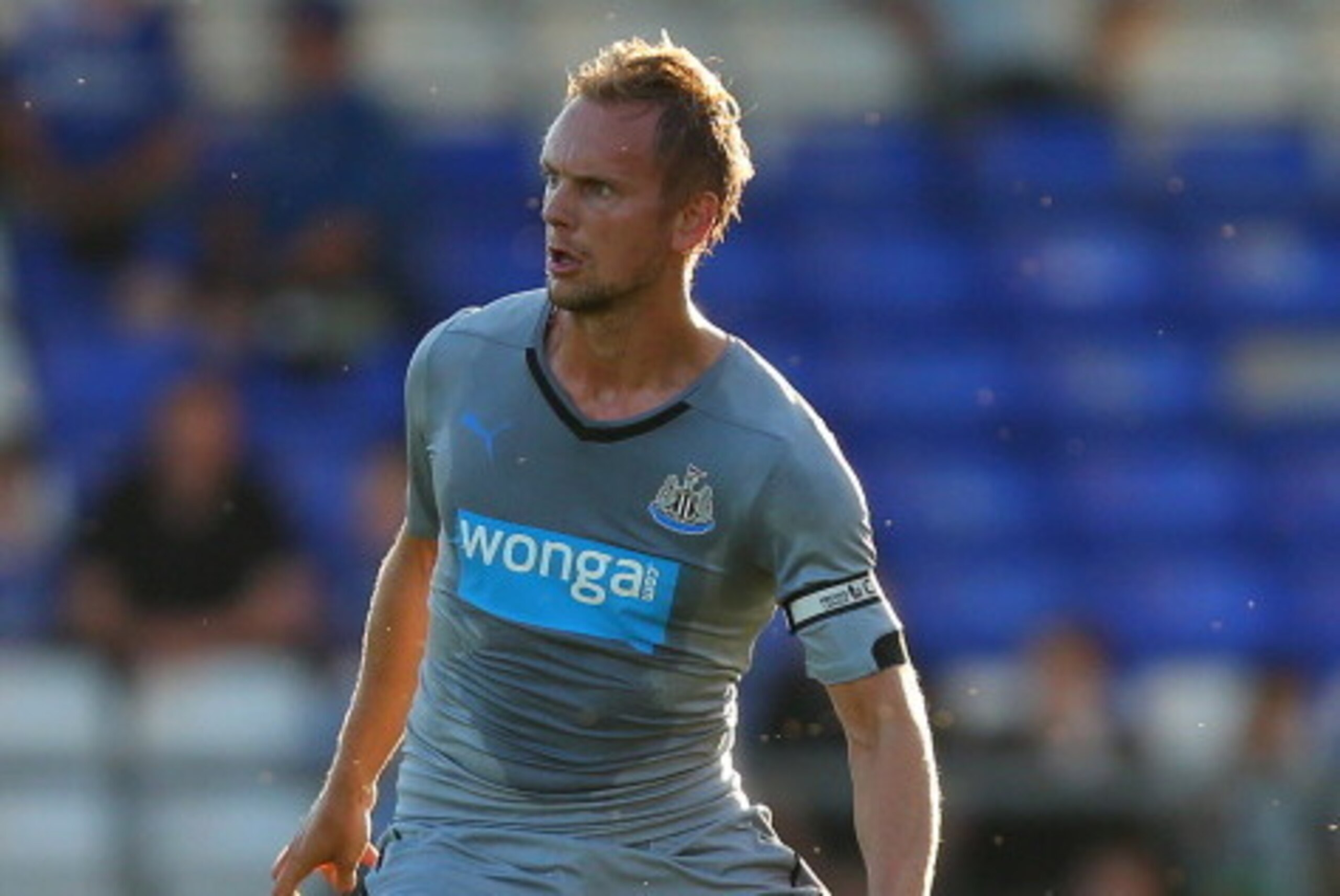 OLDHAM, ENGLAND - JULY 15: Siem De Jong of Newcastle United during the pre season friendly at SportsDirect.com Park on July 15, 2014 in Oldham, England.  (Photo by Dave Thompson/Getty Images)