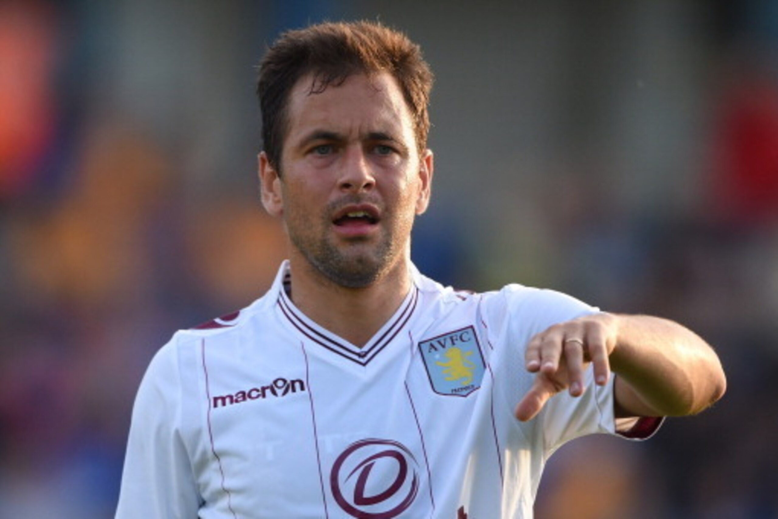MANSFIELD, ENGLAND - JULY 17: Joe Cole of Aston Villa gestures during the pre-season friendly match between Mansfield and Aston Villa at the One Call Stadium on July 17, 2014 in Mansfield, England.  (Photo by Michael Regan/Getty Images)