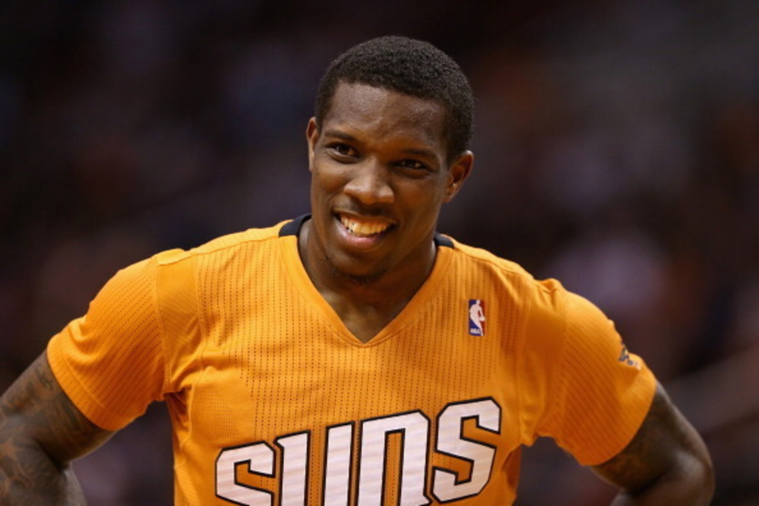 PHOENIX, AZ - MARCH 28:  Eric Bledsoe #2 of the Phoenix Suns during the NBA game against the New York Knicks at US Airways Center on March 28, 2014 in Phoenix, Arizona. The Suns defeated the Knicks 112-88. NOTE TO USER: User expressly acknowledges and agr