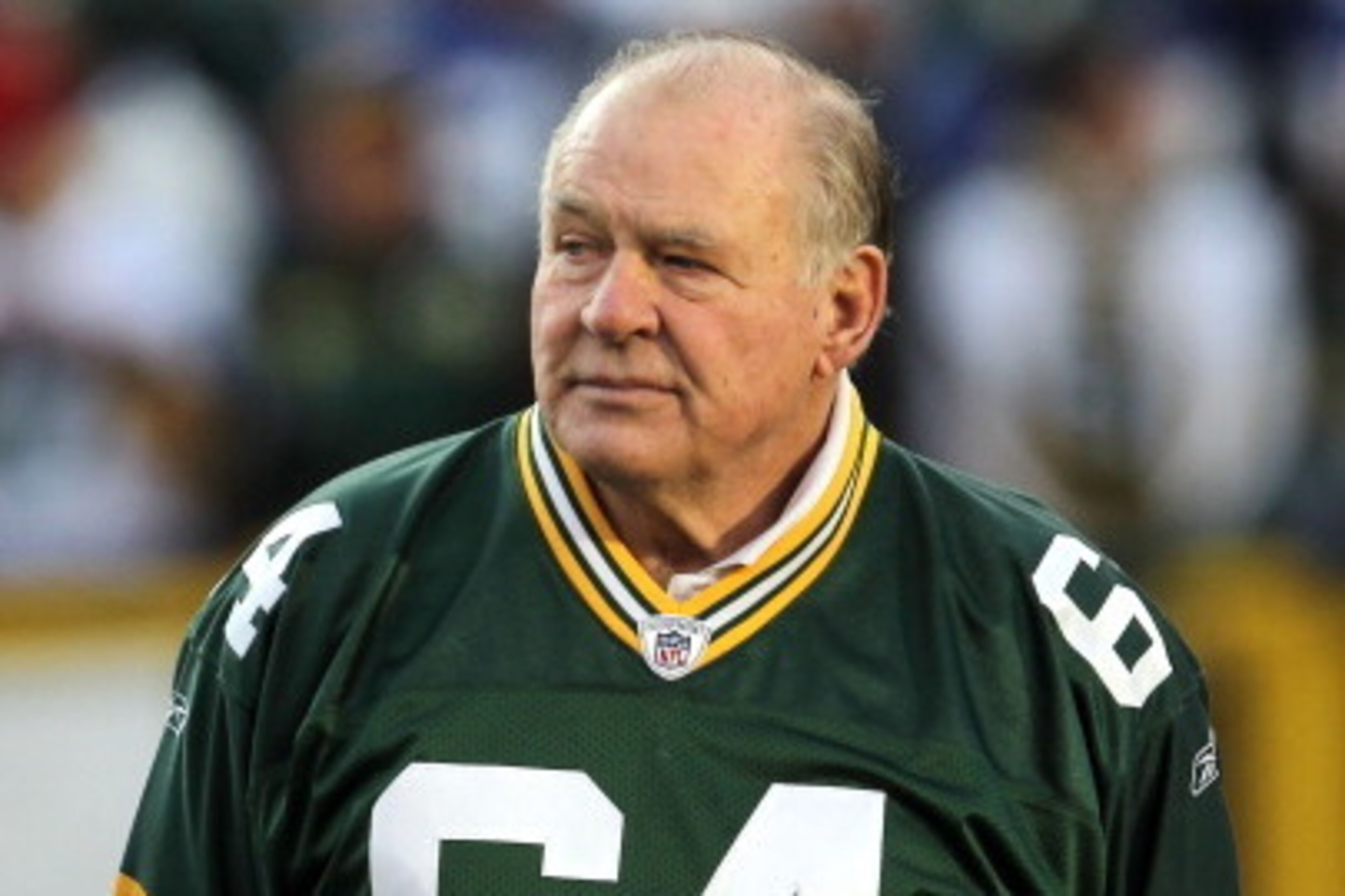 GREEN BAY, WI - JANUARY 15:  Hall of Famer Jerry Kramer and former Green Bay Packer looks on the NFC Divisional playoff game between the Green Bay Packers and the New York Giants at Lambeau Field on January 15, 2012 in Green Bay, Wisconsin.  (Photo by Jon