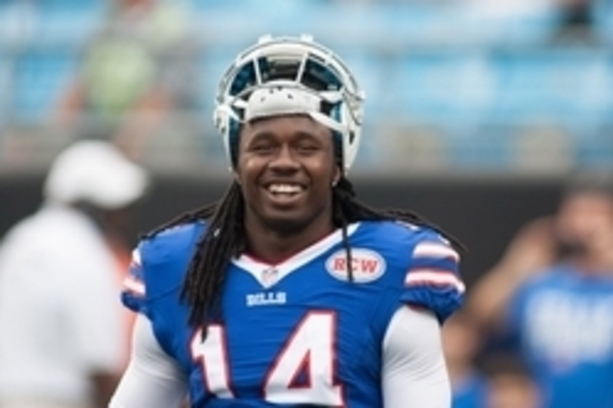 Aug 8, 2014; Charlotte, NC, USA; Buffalo Bills wide receiver Sammy Watkins (14) stands on the field prior to the start of the game against the Carolina Panthers at Bank of America Stadium. Mandatory Credit: Jeremy Brevard-USA TODAY Sports Aug 8, 2014; Charlotte, NC, USA; Buffalo Bills wide receiver Sammy Watkins (14) stands on the field prior to the start of the game against the Carolina Panthers at Bank of America Stadium. Mandatory Credit: Jeremy Brevard-USA TODAY Sports