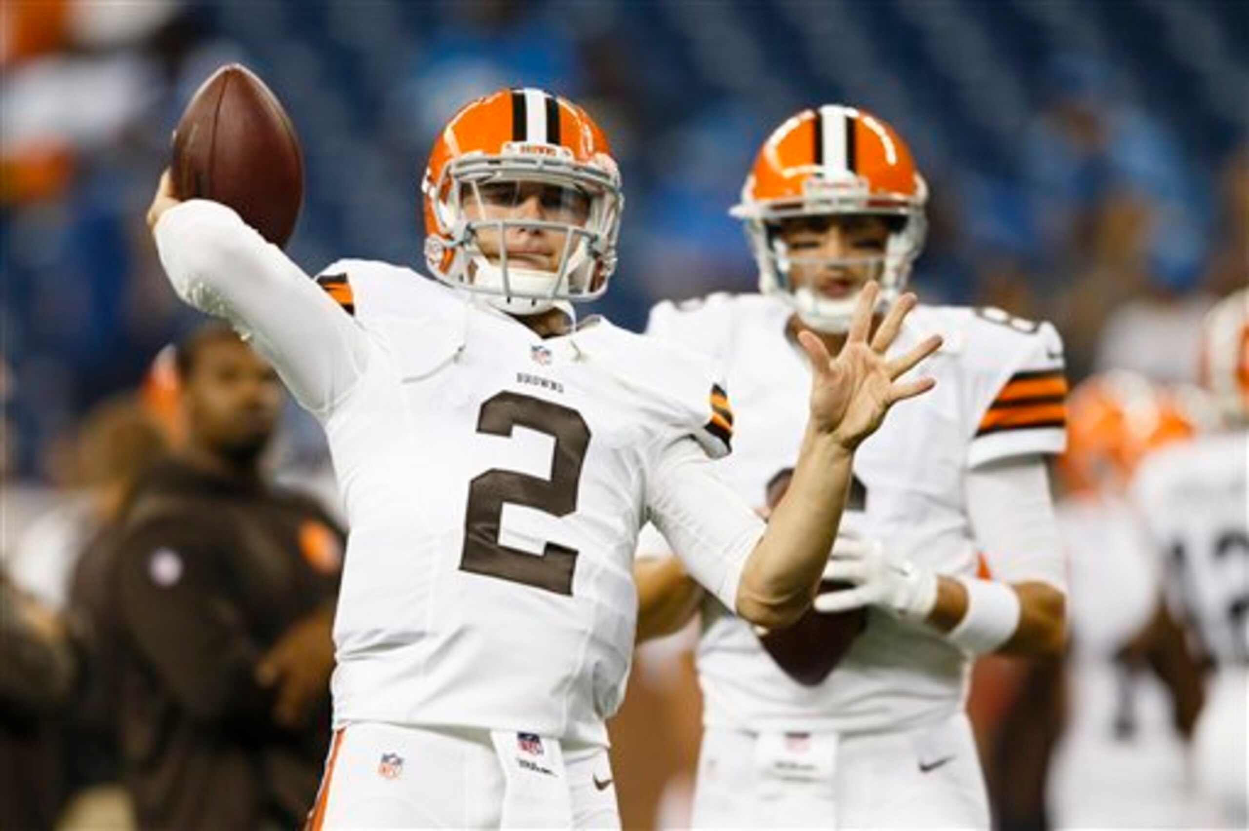 "Hey dude, step out of my way." Hoyer to Manziel