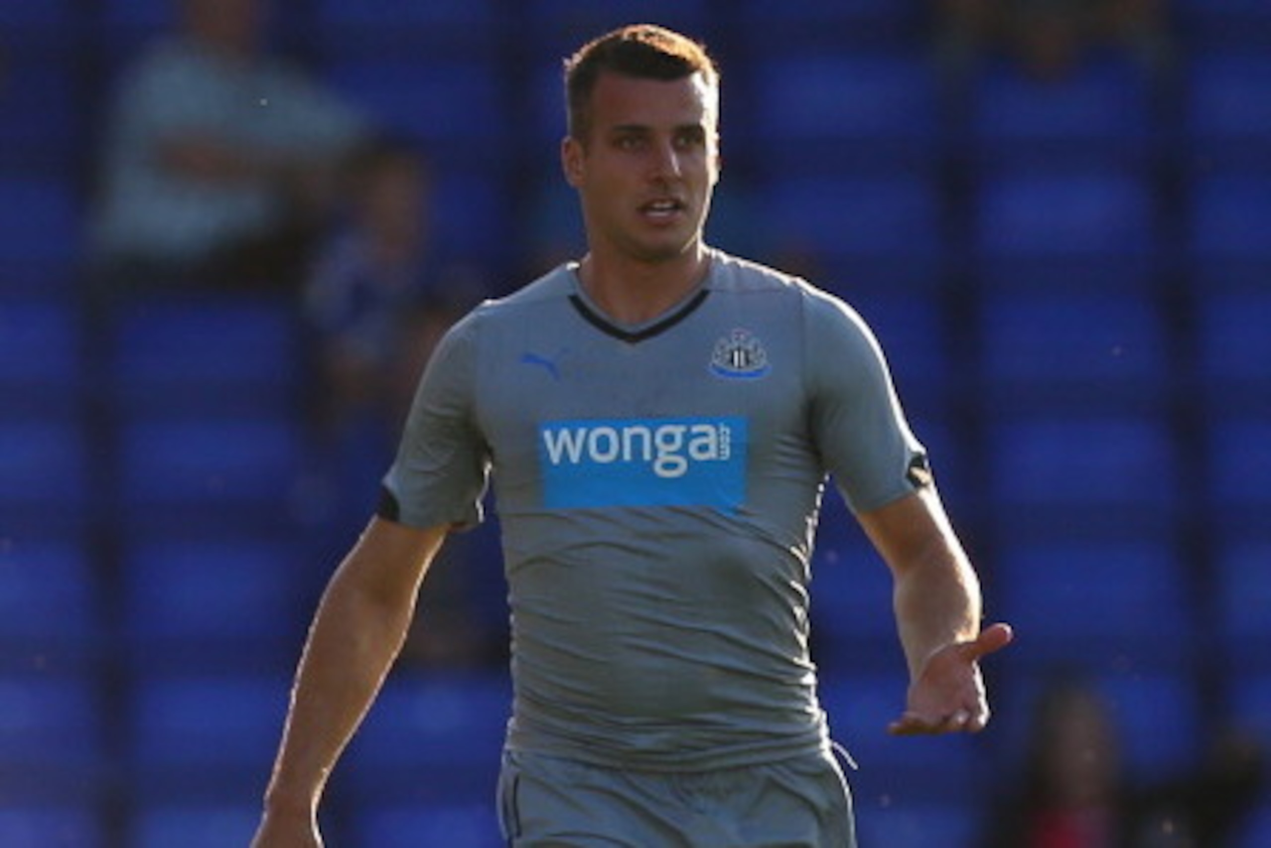 OLDHAM, ENGLAND - JULY 15: Steven Taylor of Newcastle United during the pre season friendly at SportsDirect.com Park on July 15, 2014 in Oldham, England.  (Photo by Dave Thompson/Getty Images)