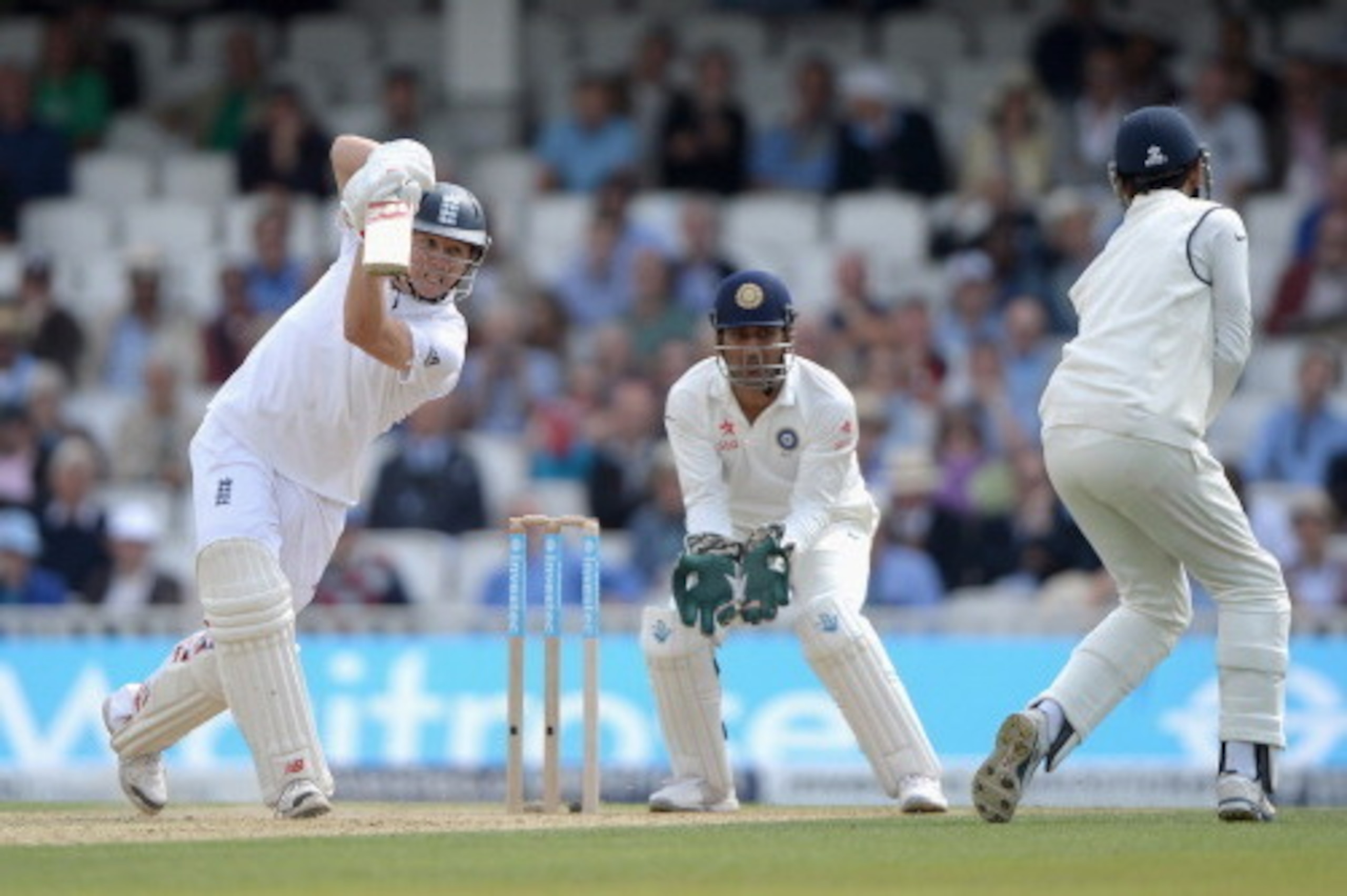 LONDON, ENGLAND - AUGUST 16:  Gary Ballance of England bats during day two of 5th Investec Test match between England and India at The Kia Oval on August 16, 2014 in London, England.  (Photo by Gareth Copley/Getty Images)