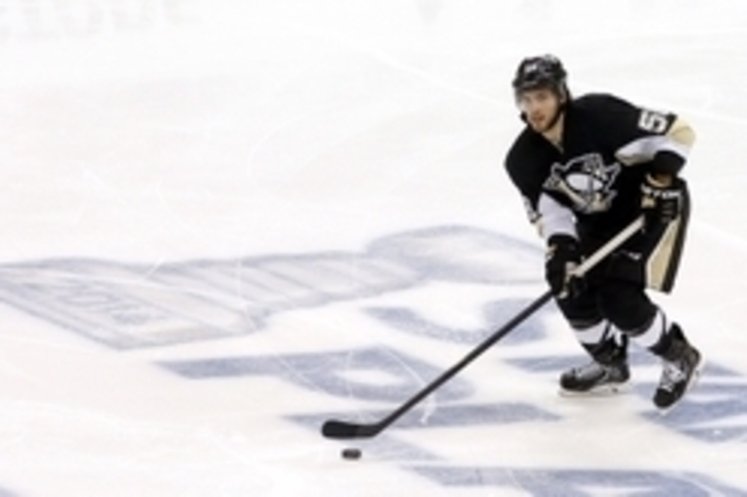 May 2, 2014; Pittsburgh, PA, USA; Pittsburgh Penguins defenseman Kris Letang (58) skates with the puck against the New York Rangers during the second period in game one of the second round of the 2014 Stanley Cup Playoffs at the CONSOL Energy Center. Mand May 2, 2014; Pittsburgh, PA, USA; Pittsburgh Penguins defenseman Kris Letang (58) skates with the puck against the New York Rangers during the second period in game one of the second round of the 2014 Stanley Cup Playoffs at the CONSOL Energy Center. Mand