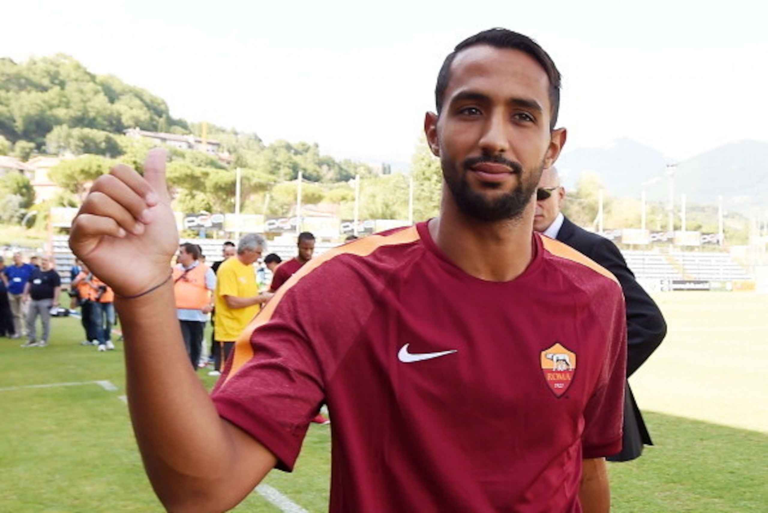 RIETI, ITALY - JULY 18:  Mehdi Benatia of Roma before the friendly match between AS Roma and Indonesia U23 at Stadio Centro d'Italia - Manlio Scopigno on July 18, 2014 in Rieti, Italy.  (Photo by Giuseppe Bellini/Getty Images)