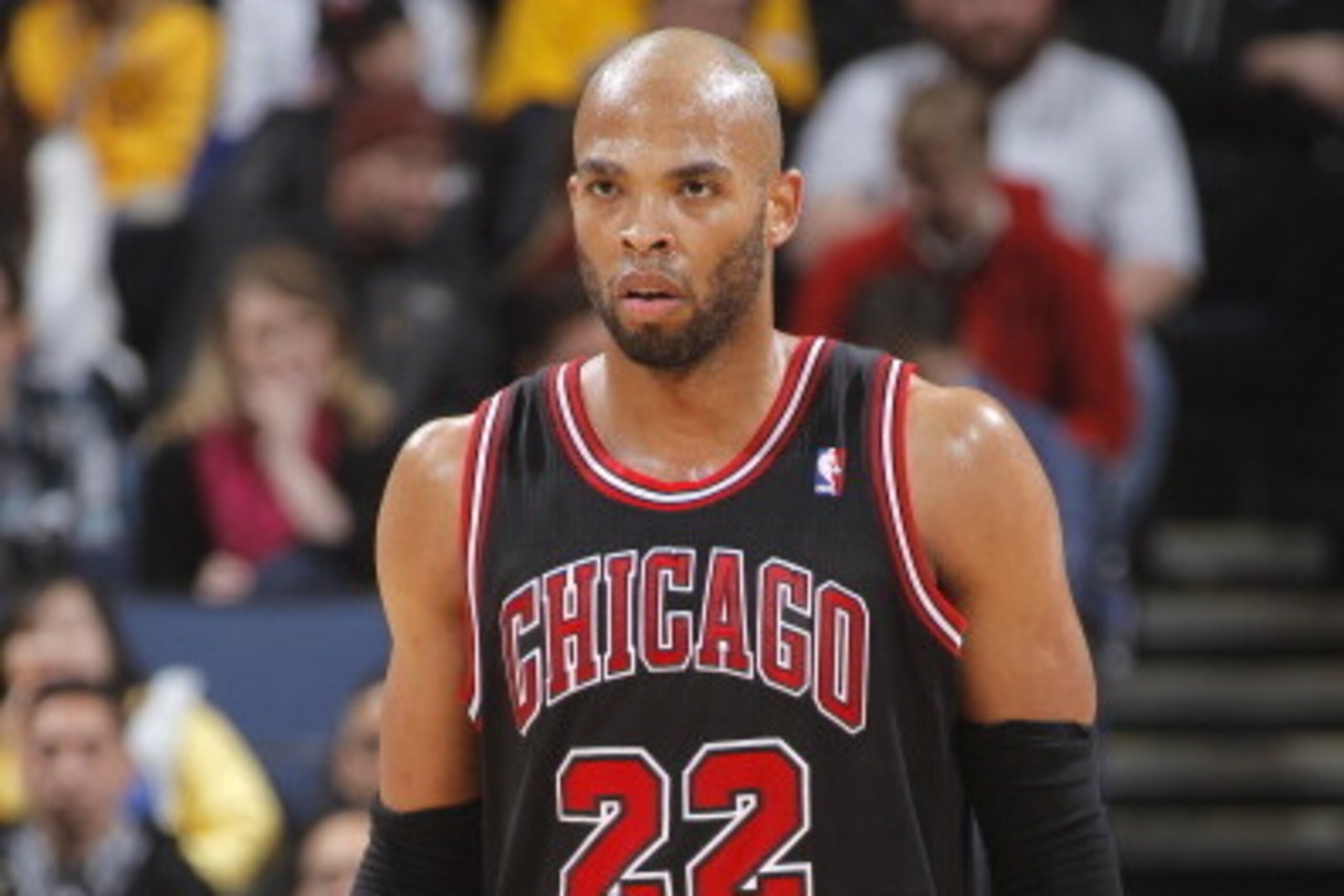 OAKLAND, CA - FEBRUARY 6: Taj Gibson #22 of the Chicago Bulls in a game against the Golden State Warriors on February 6, 2014 at Oracle Arena in Oakland, California. NOTE TO USER: User expressly acknowledges and agrees that, by downloading and or using th