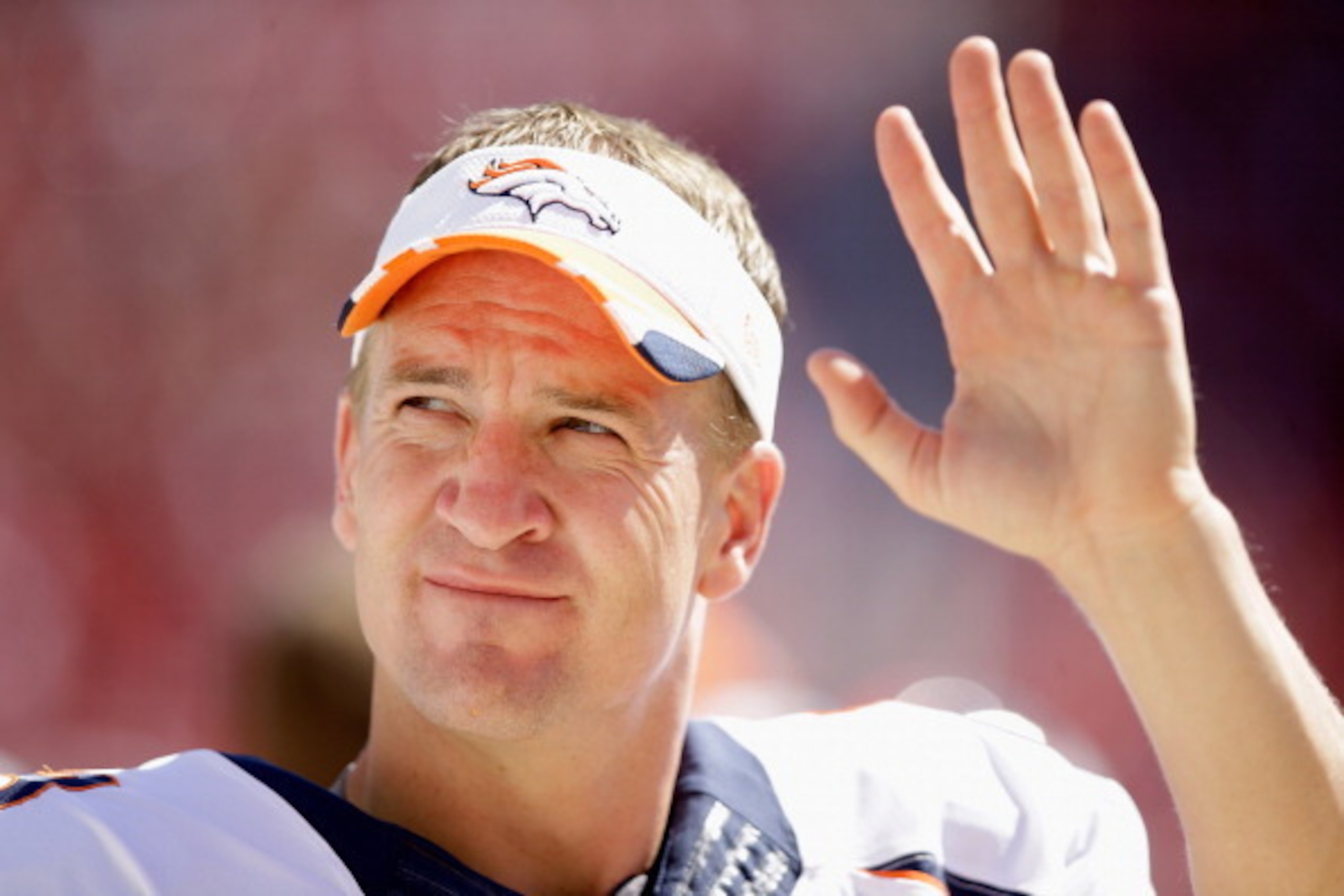 SANTA CLARA, CA - AUGUST 17:  Quarterback Peyton Manning #18 of the Denver Broncos stands on the sidelines during their preseason game against the San Francisco 49ers at Levi's Stadium on August 17, 2014 in Santa Clara, California.  (Photo by Ezra Shaw/Ge