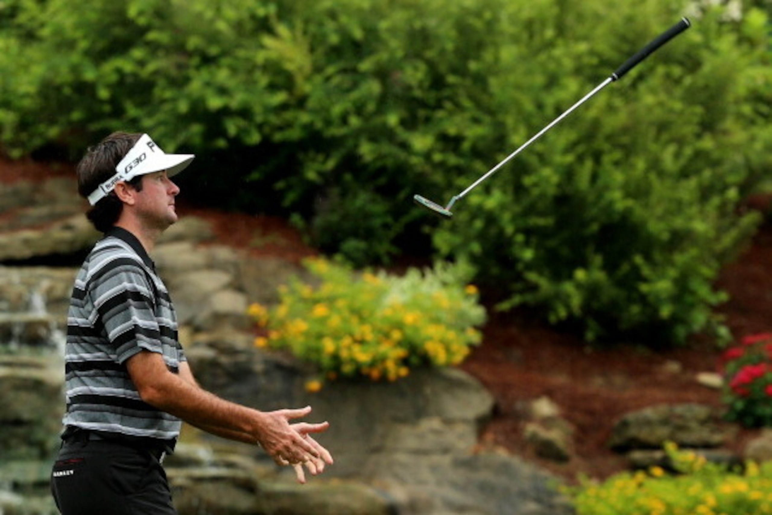 LOUISVILLE, KY - AUGUST 08: Bubba Watson of the United States reacts on the 13th green during the second round of the 96th PGA Championship at Valhalla Golf Club on August 8, 2014 in Louisville, Kentucky. (Photo by Andrew Redington/Getty Images) LOUISVILLE, KY - AUGUST 08: Bubba Watson of the United States reacts on the 13th green during the second round of the 96th PGA Championship at Valhalla Golf Club on August 8, 2014 in Louisville, Kentucky. (Photo by Andrew Redington/Getty Images)