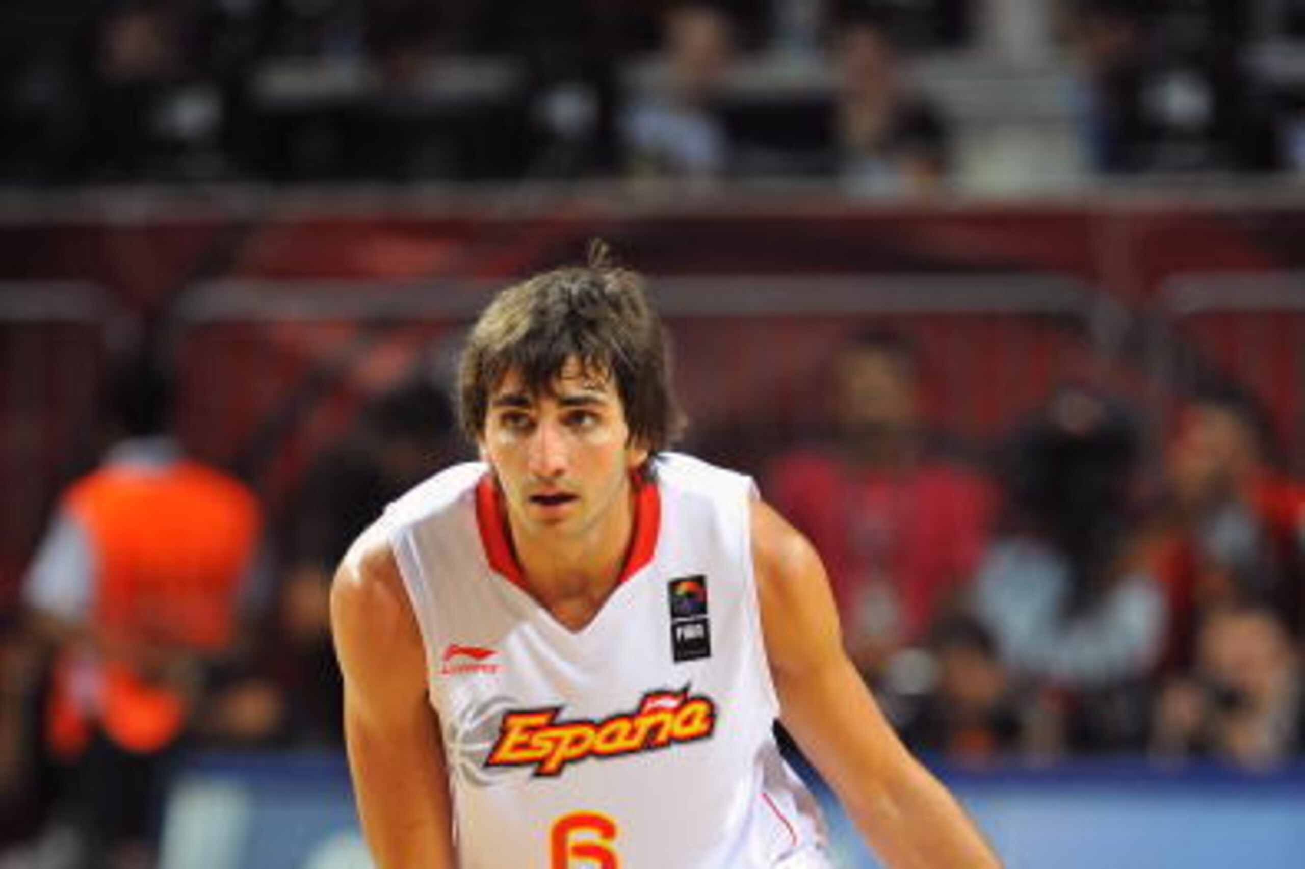 ISTANBUL, TURKEY - SEPTEMBER 4: Ricky Rubio #6 of Spain brings the ball up the court during the game against Greece at the 2010 World Championships of Basketball on September 4, 2010 at the Sinan Erdem Dome in Istanbul, Turkey. NOTE TO USER: User expressl