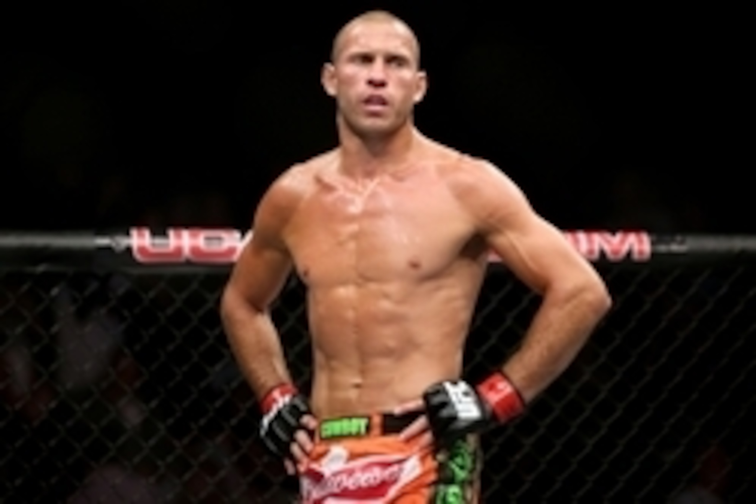 Jul 16, 2014; Atlantic City, NJ, USA; Donald Cerrone during a 5-round lightweight bout at Revel Casino. Mandatory Credit: Bill Streicher-USA TODAY Sports Jul 16, 2014; Atlantic City, NJ, USA; Donald Cerrone during a 5-round lightweight bout at Revel Casino. Mandatory Credit: Bill Streicher-USA TODAY Sports