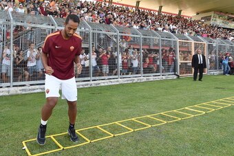 RIETI, ITALY - JULY 18:  Mehdi Benatia of Roma before the friendly match between AS Roma and Indonesia U23 at Stadio Centro d'Italia - Manlio Scopigno on July 18, 2014 in Rieti, Italy.  (Photo by Giuseppe Bellini/Getty Images)