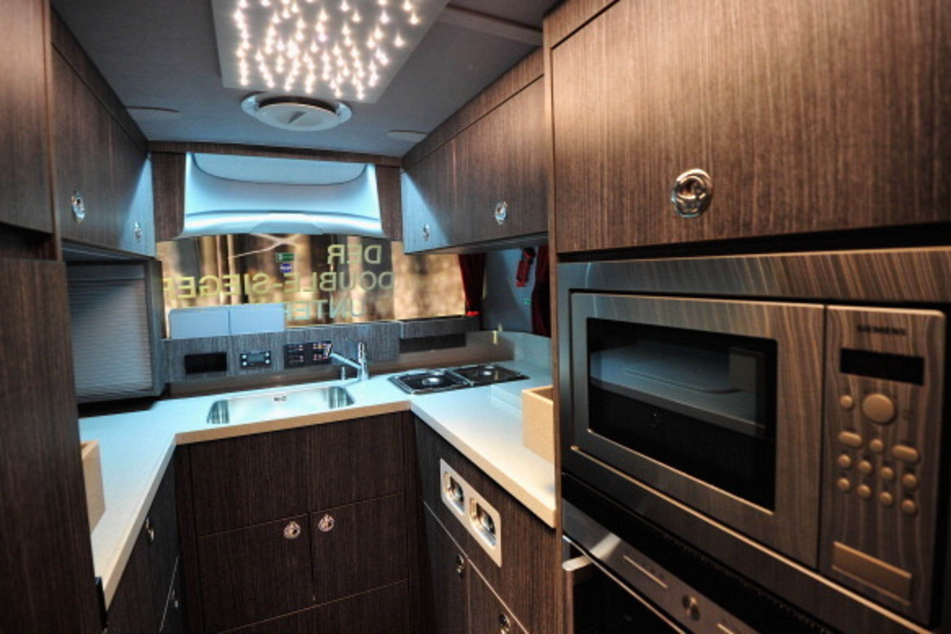 MUNICH, GERMANY - AUGUST 19: Inside view of the new team bus of FC Bayern Muenchen during it's presentation at Allianz Arena on August 19, 2014 in Munich, Germany. (Photo by Lennart Preiss/Getty Images) MUNICH, GERMANY - AUGUST 19: Inside view of the new team bus of FC Bayern Muenchen during it's presentation at Allianz Arena on August 19, 2014 in Munich, Germany. (Photo by Lennart Preiss/Getty Images)
