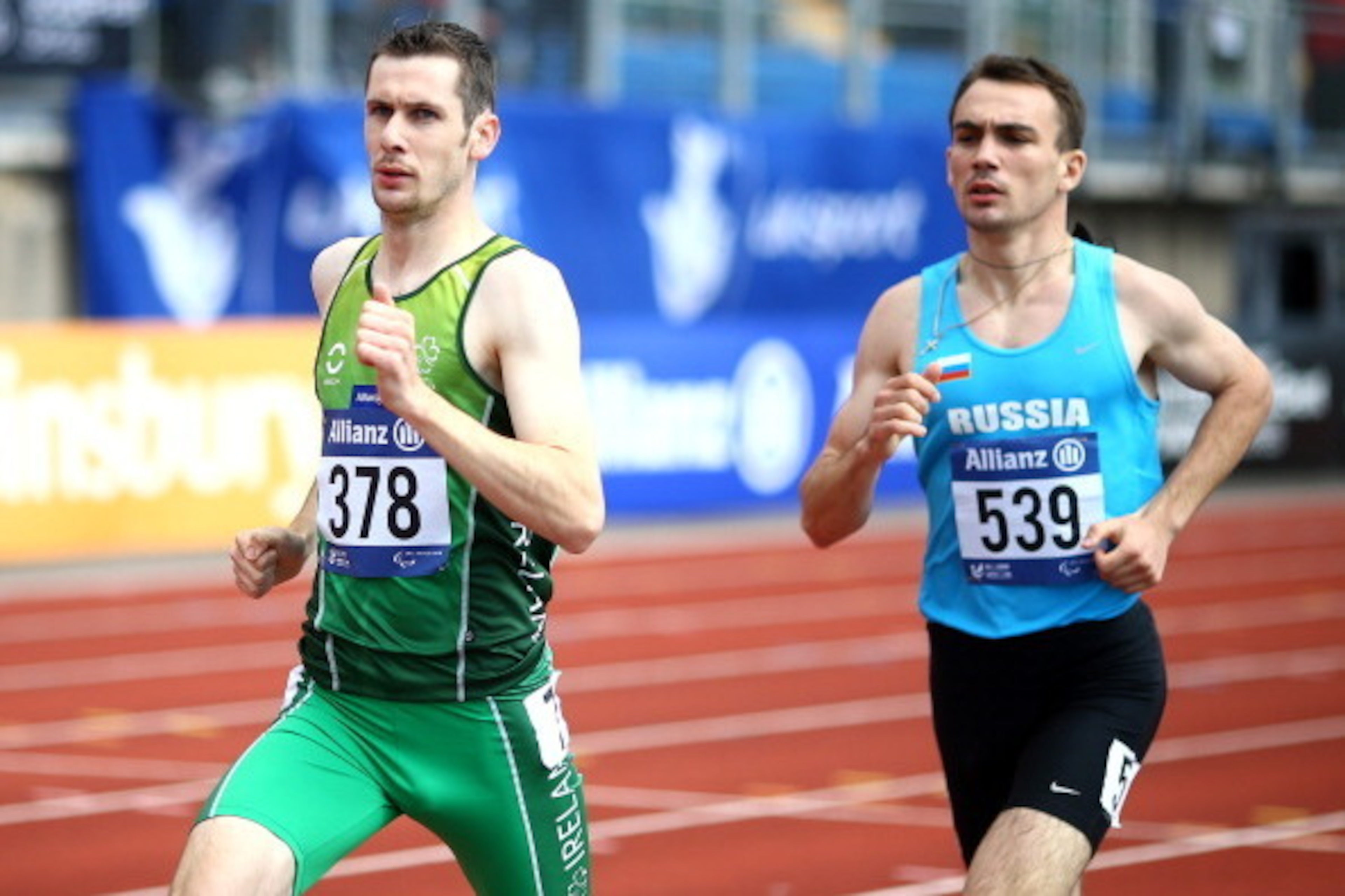 SWANSEA, WALES - AUGUST 20: Michael McKillop of Ireland wins the mens 800m T38 final during day two of the IPC Athletics European Championships at Swansea University Sports Village on August 20, 2014 in Swansea, Wales. (Photo by Charlie Crowhurst/Getty Im SWANSEA, WALES - AUGUST 20: Michael McKillop of Ireland wins the mens 800m T38 final during day two of the IPC Athletics European Championships at Swansea University Sports Village on August 20, 2014 in Swansea, Wales. (Photo by Charlie Crowhurst/Getty Im