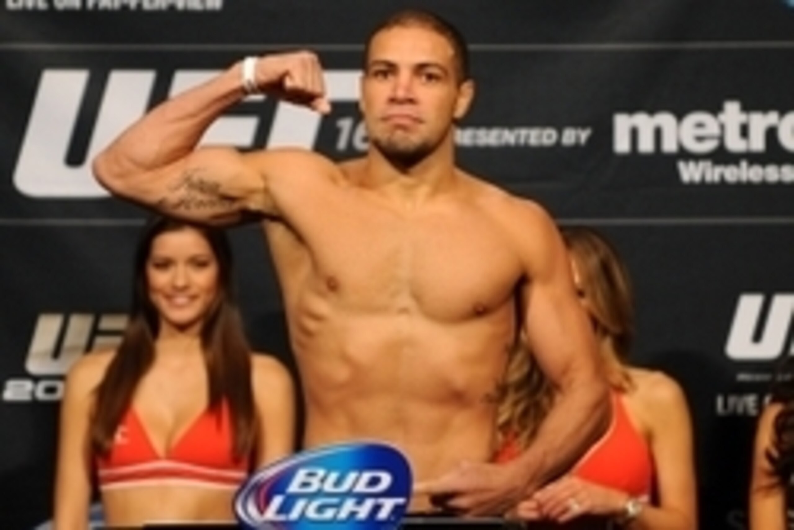 Nov 15, 2013; Las Vegas, NV, USA; UFC fighter Thales Leites participates in the official weigh-in of UFC 167 at MGM Grand Garden Arena. Mandatory Credit: Stephen R. Sylvanie-USA TODAY Sports Nov 15, 2013; Las Vegas, NV, USA; UFC fighter Thales Leites participates in the official weigh-in of UFC 167 at MGM Grand Garden Arena. Mandatory Credit: Stephen R. Sylvanie-USA TODAY Sports