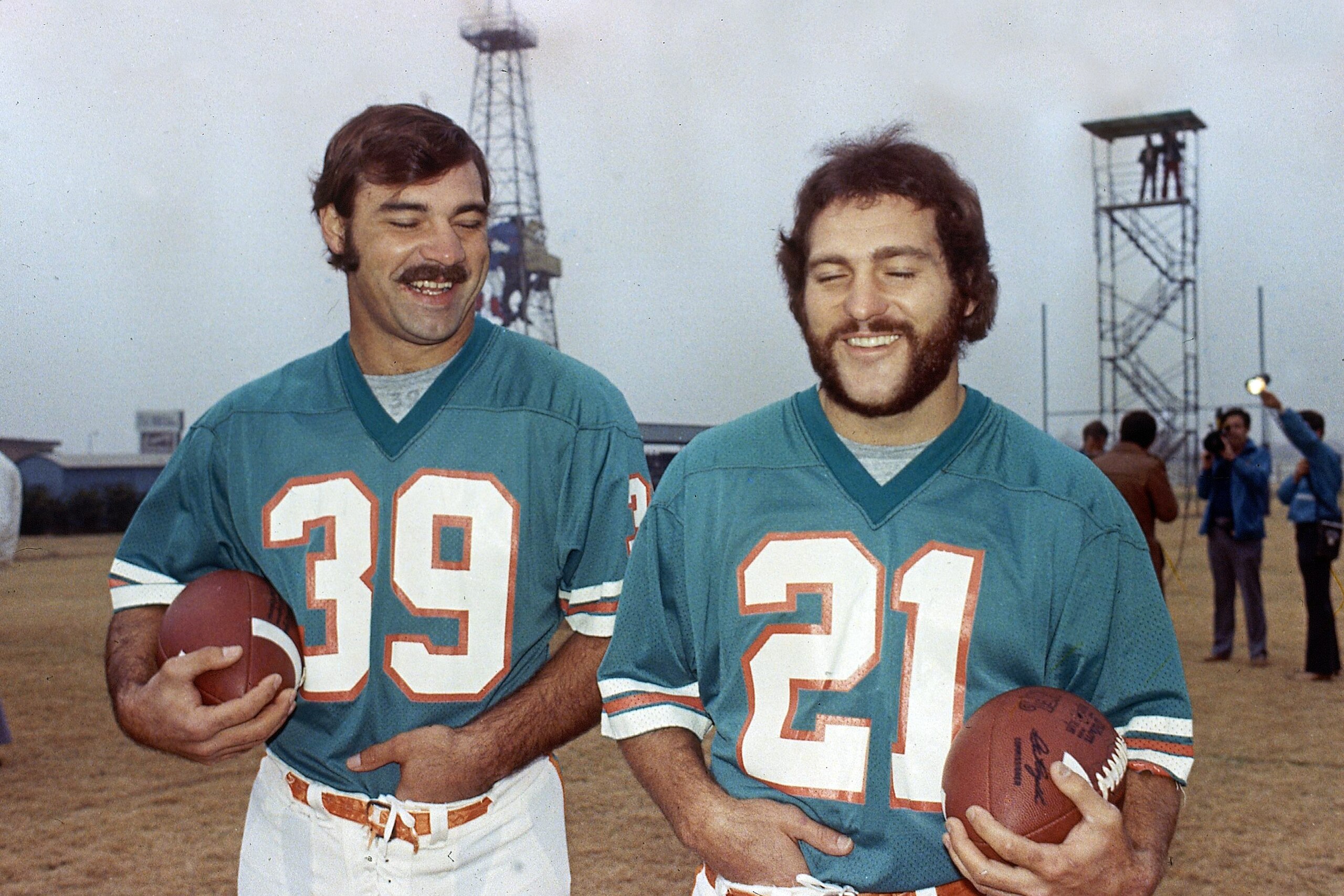 Larry Csonka (39) and Jim Kiick.