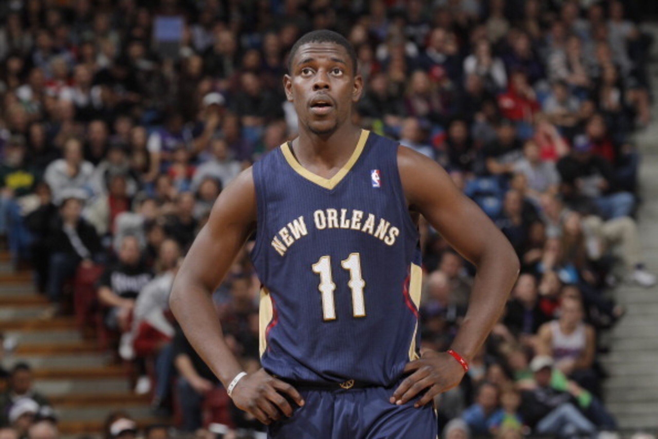 SACRAMENTO, CA - DECEMBER 23: Jrue Holiday #11 of the New Orleans Pelicans in a game against the Sacramento Kings on December 23, 2013 at Sleep Train Arena in Sacramento, California. NOTE TO USER: User expressly acknowledges and agrees that, by downloadin