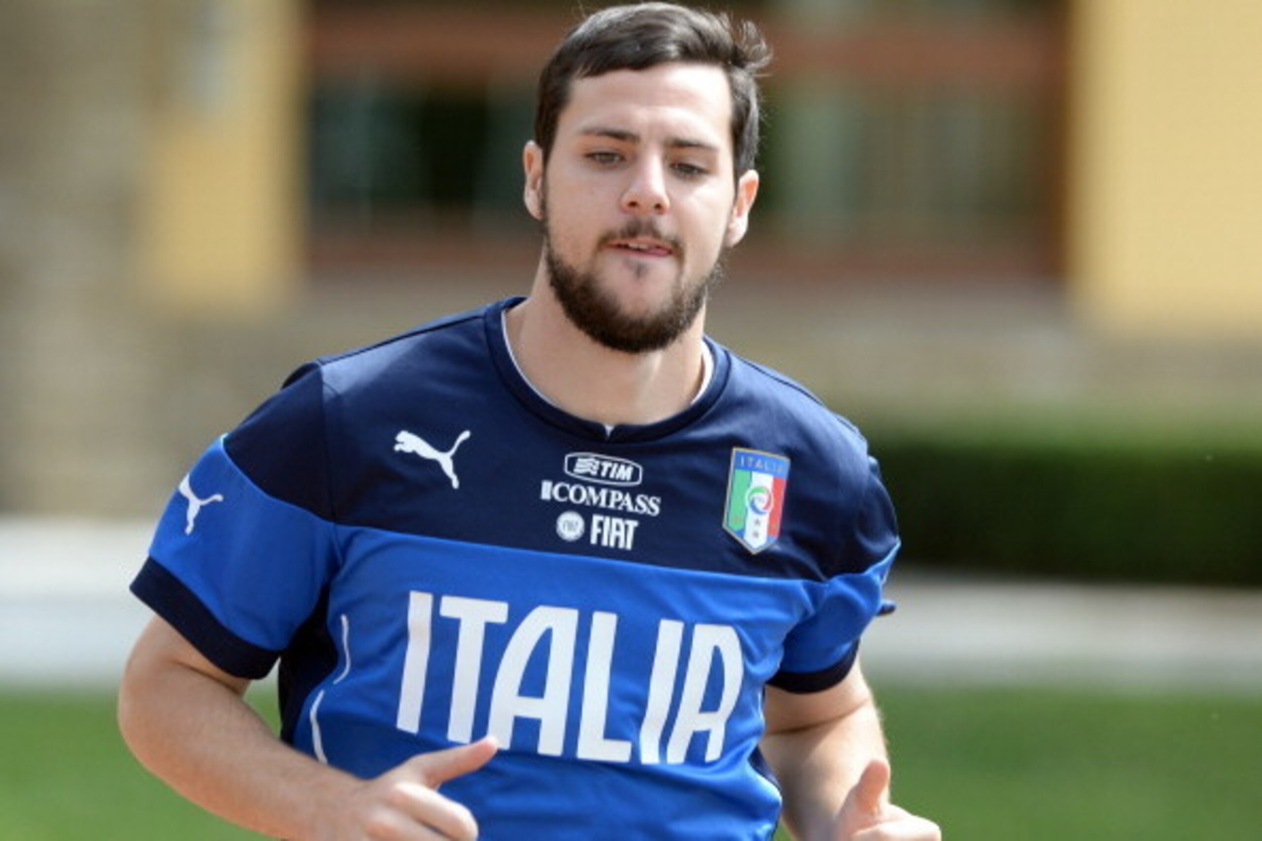 FLORENCE, ITALY - MAY 26:  Mattia Destro of Italy during a training session at Coverciano on May 26, 2014 in Florence, Italy.  (Photo by Claudio Villa/Getty Images)